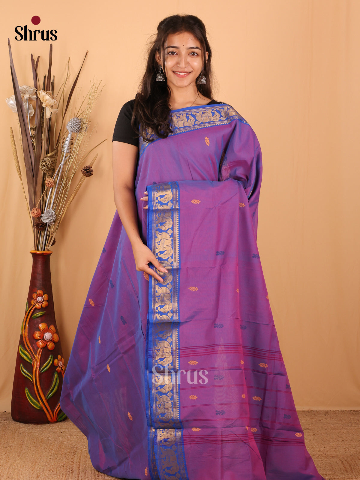 DBS17031 - Chettinad Mix Cotton Saree - Shop on Shrus.com
