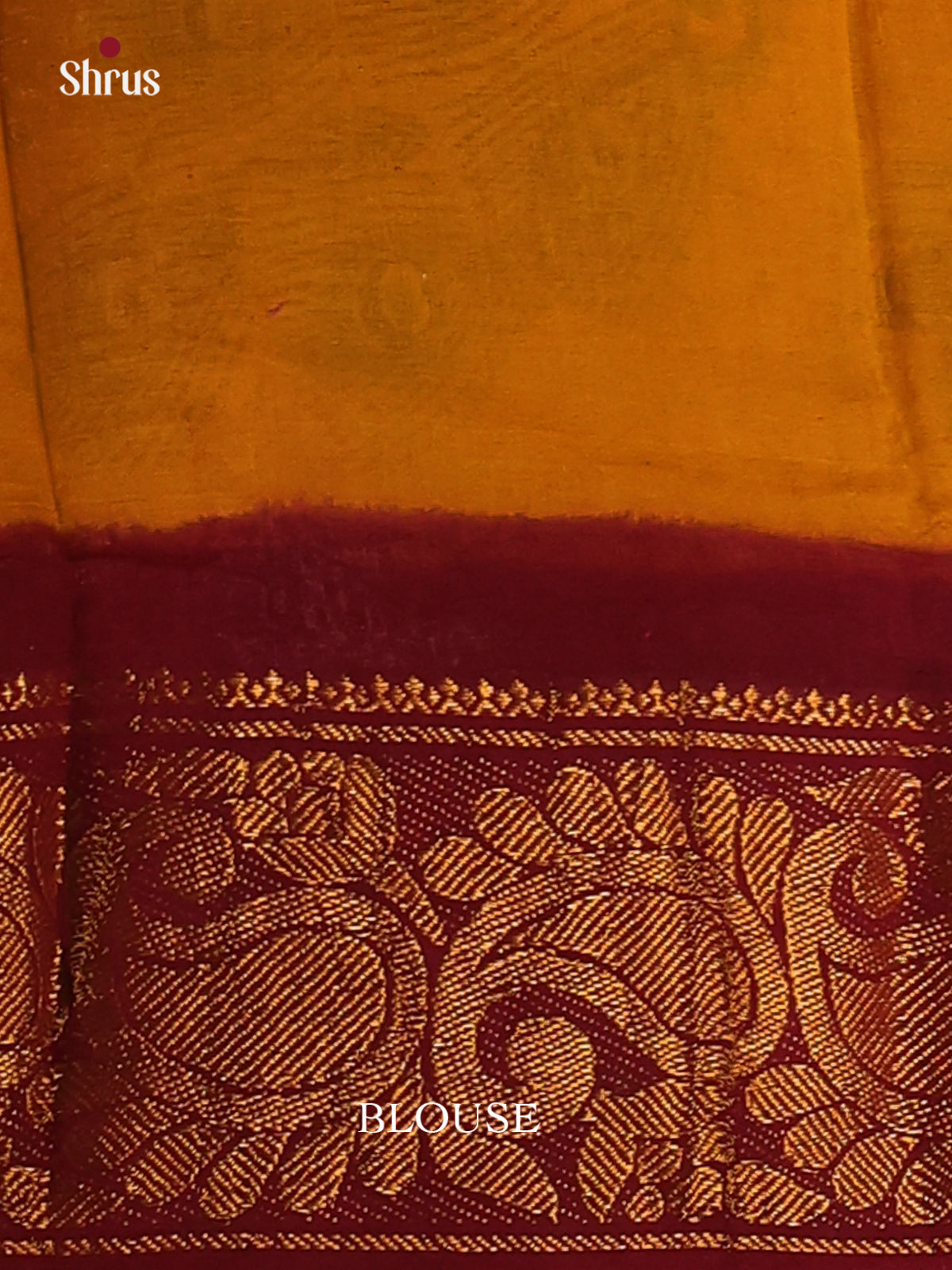 Mustard & Maroon - Sungudi Cotton Saree - Shop on Shrus.com