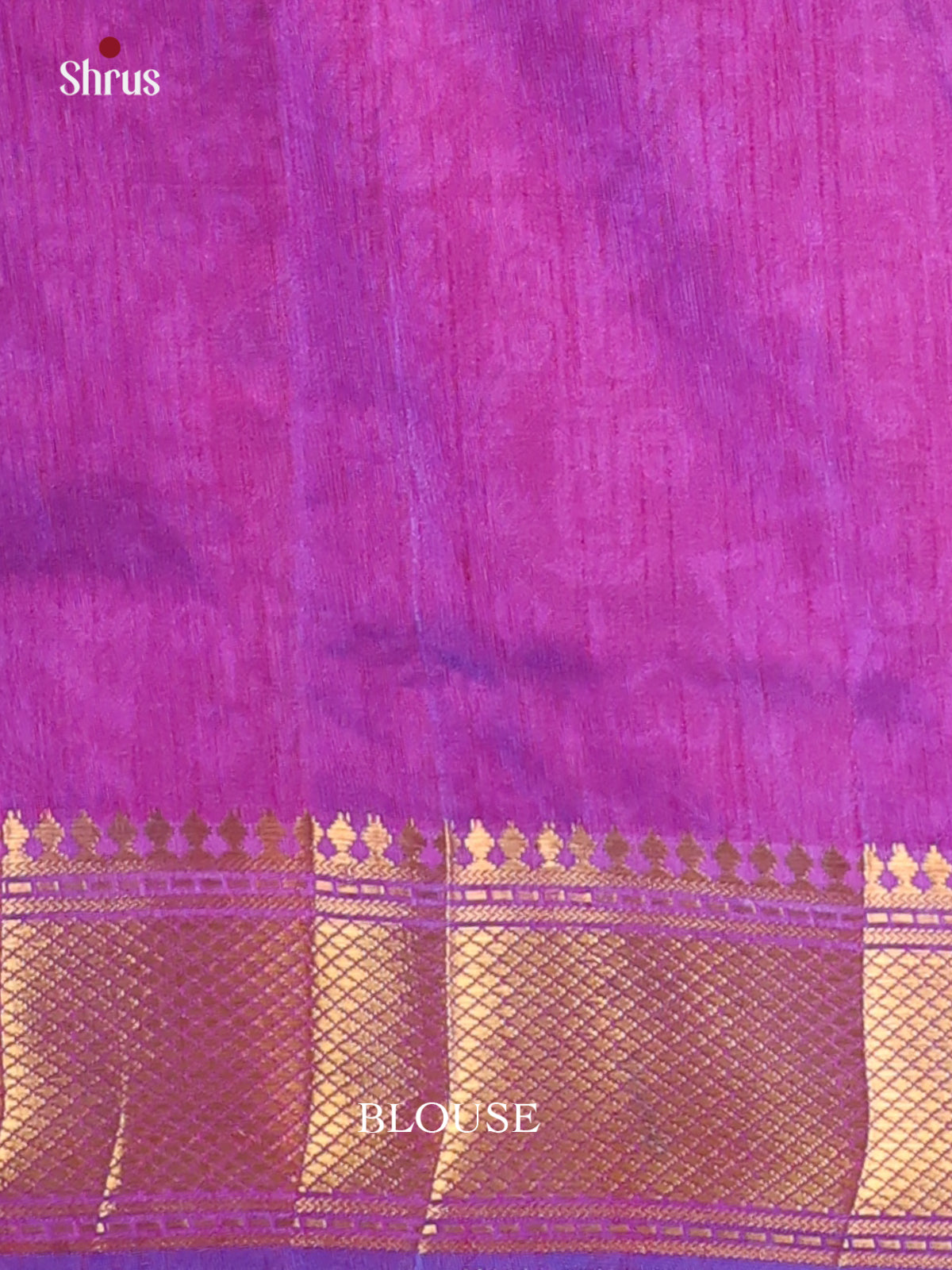 Blue & Purple - Semi Patola Saree - Shop on Shrus.com