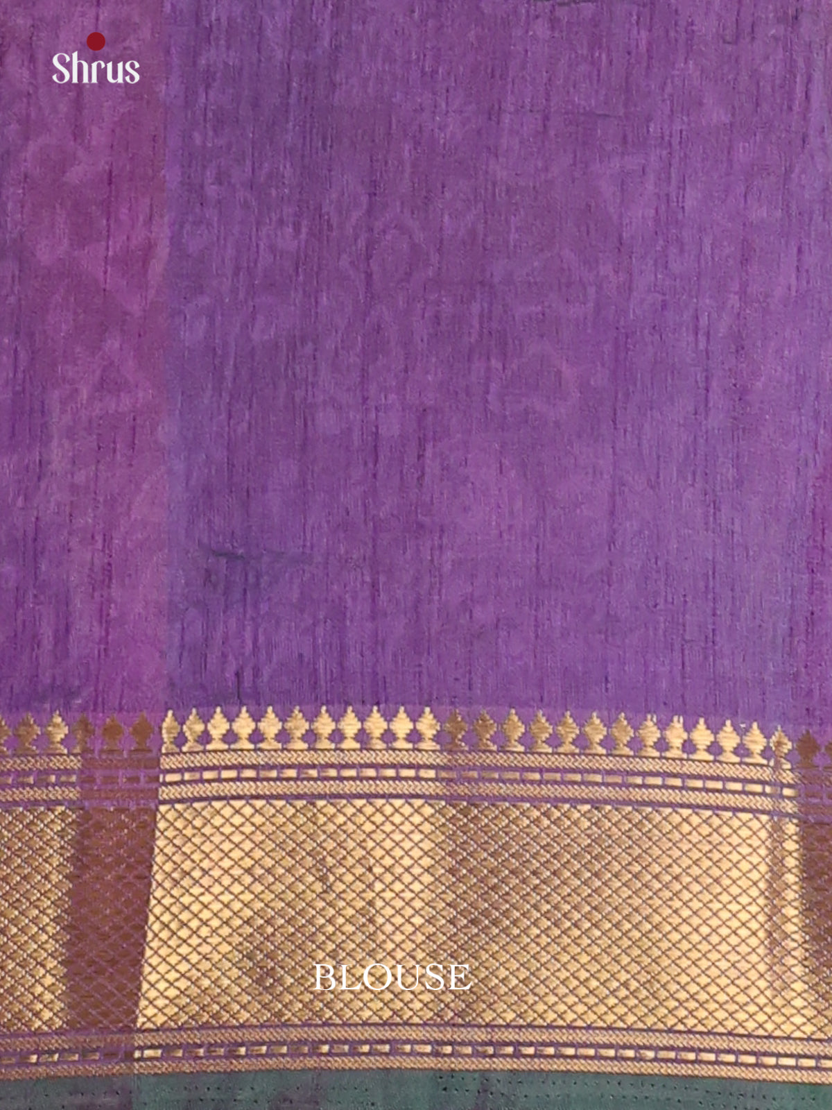 Blue & Purple - Semi Patola Saree - Shop on Shrus.com