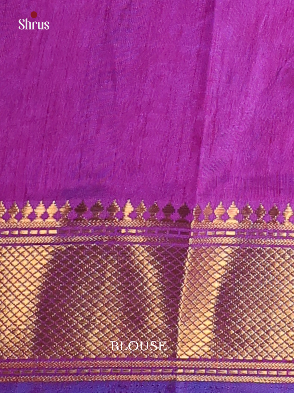 Blue & Purple - Semi Patola Saree - Shop on Shrus.com