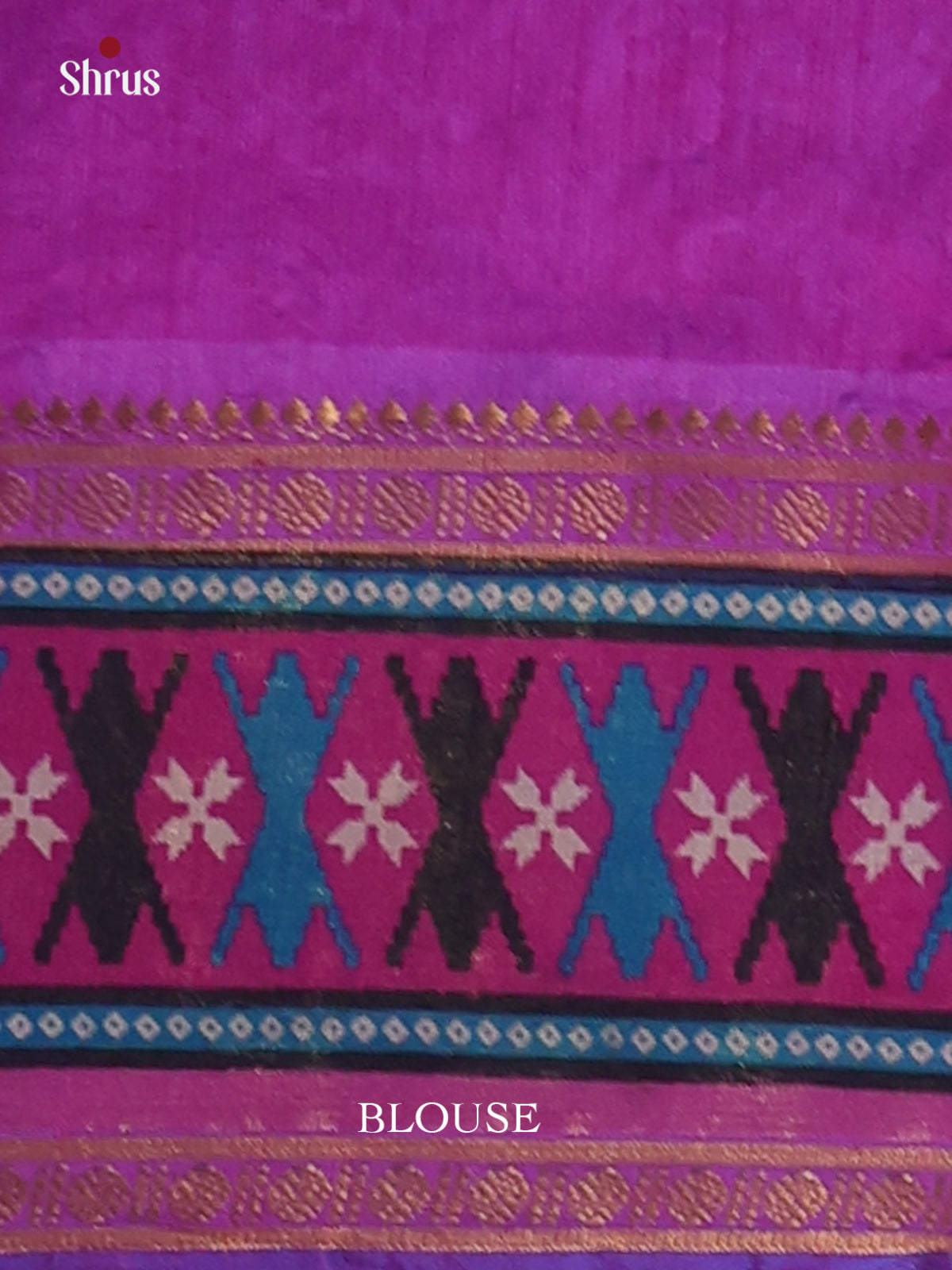 Blue & Purple - Semi Patola Saree - Shop on Shrus.com