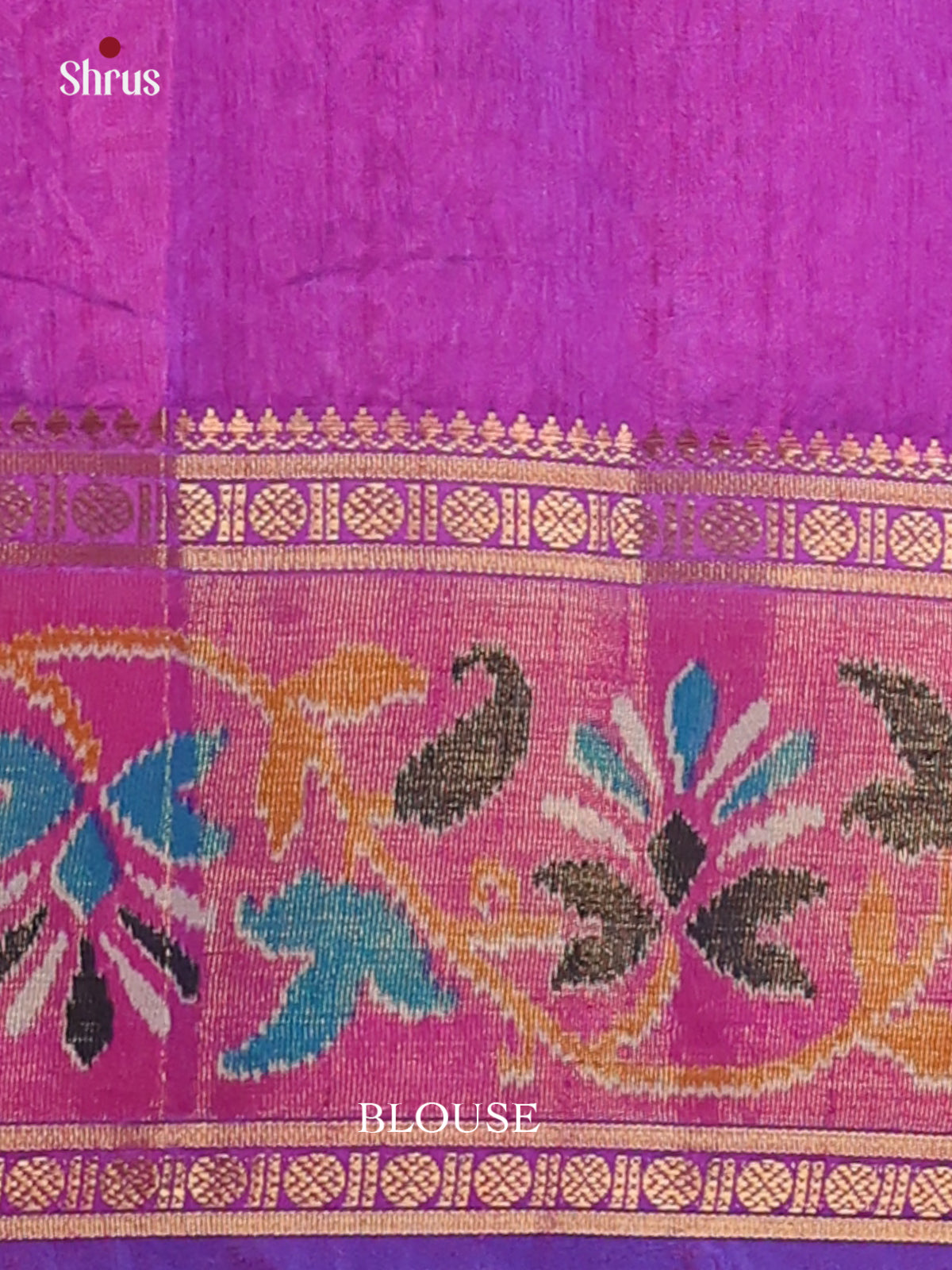 Blue & Purple - Semi Patola Saree - Shop on Shrus.com