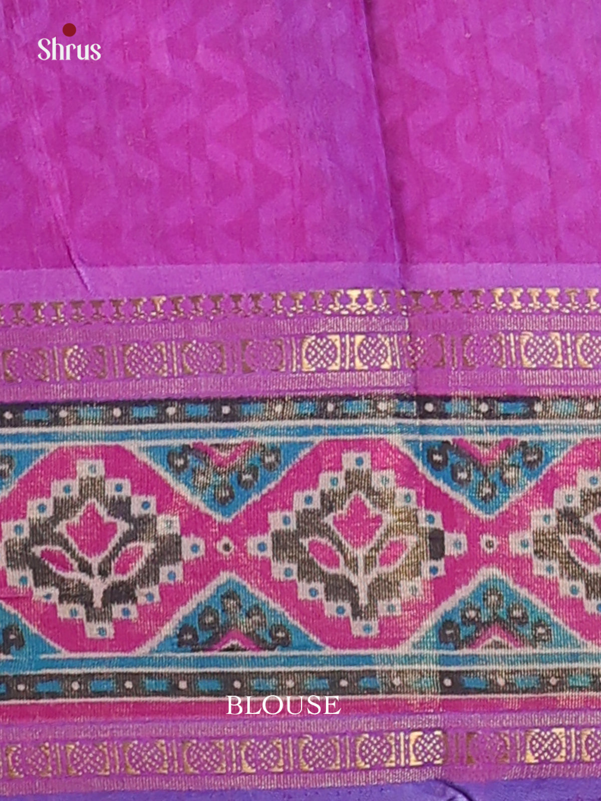 Blue & Purple - Semi Patola Saree - Shop on Shrus.com