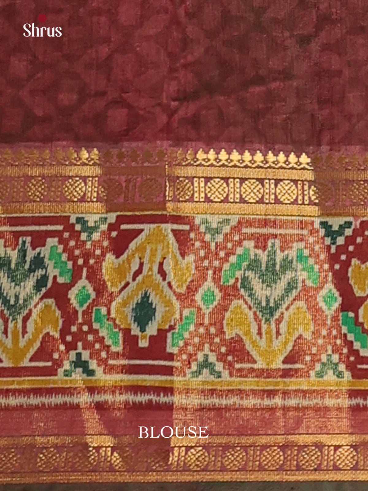 Green & Brown - Semi Patola Saree - Shop on Shrus.com