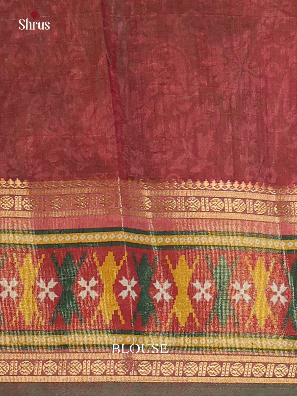 Green & Brown- Semi Patola Saree - Shop on Shrus.com