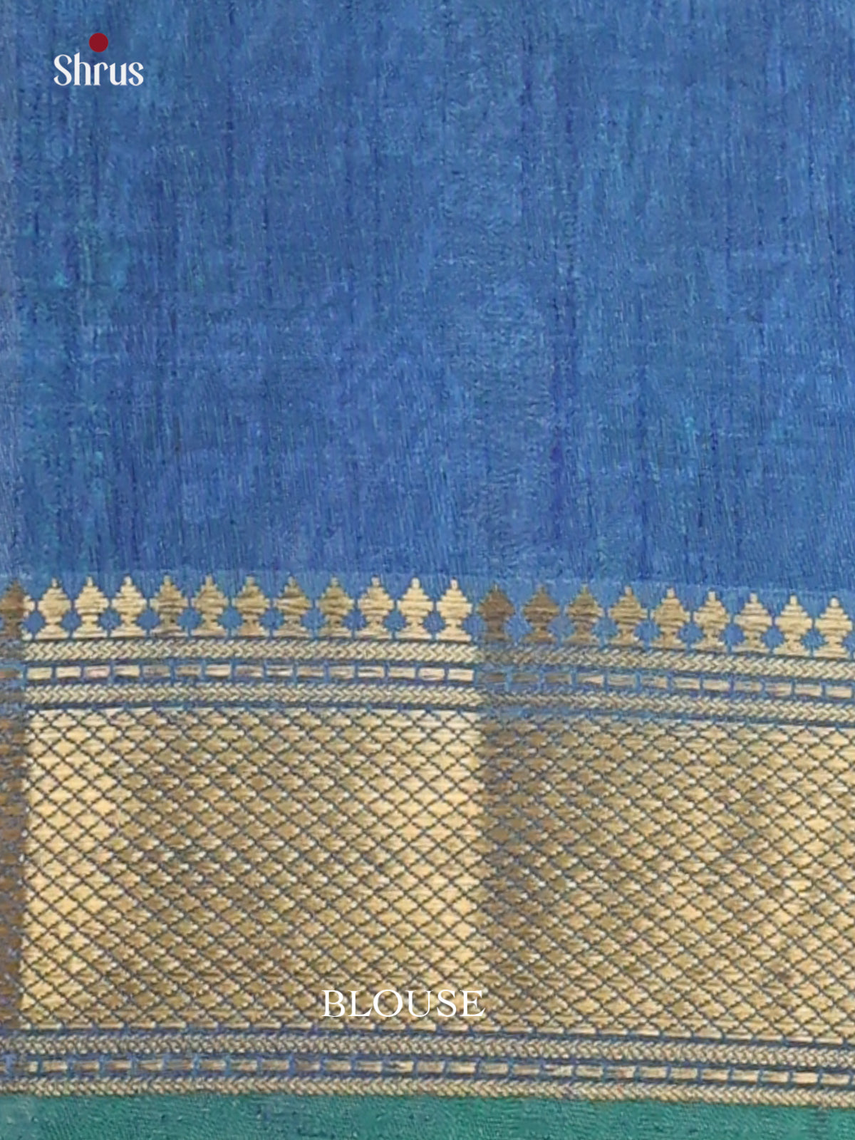 Green & Blue- Semi Patola Saree - Shop on Shrus.com