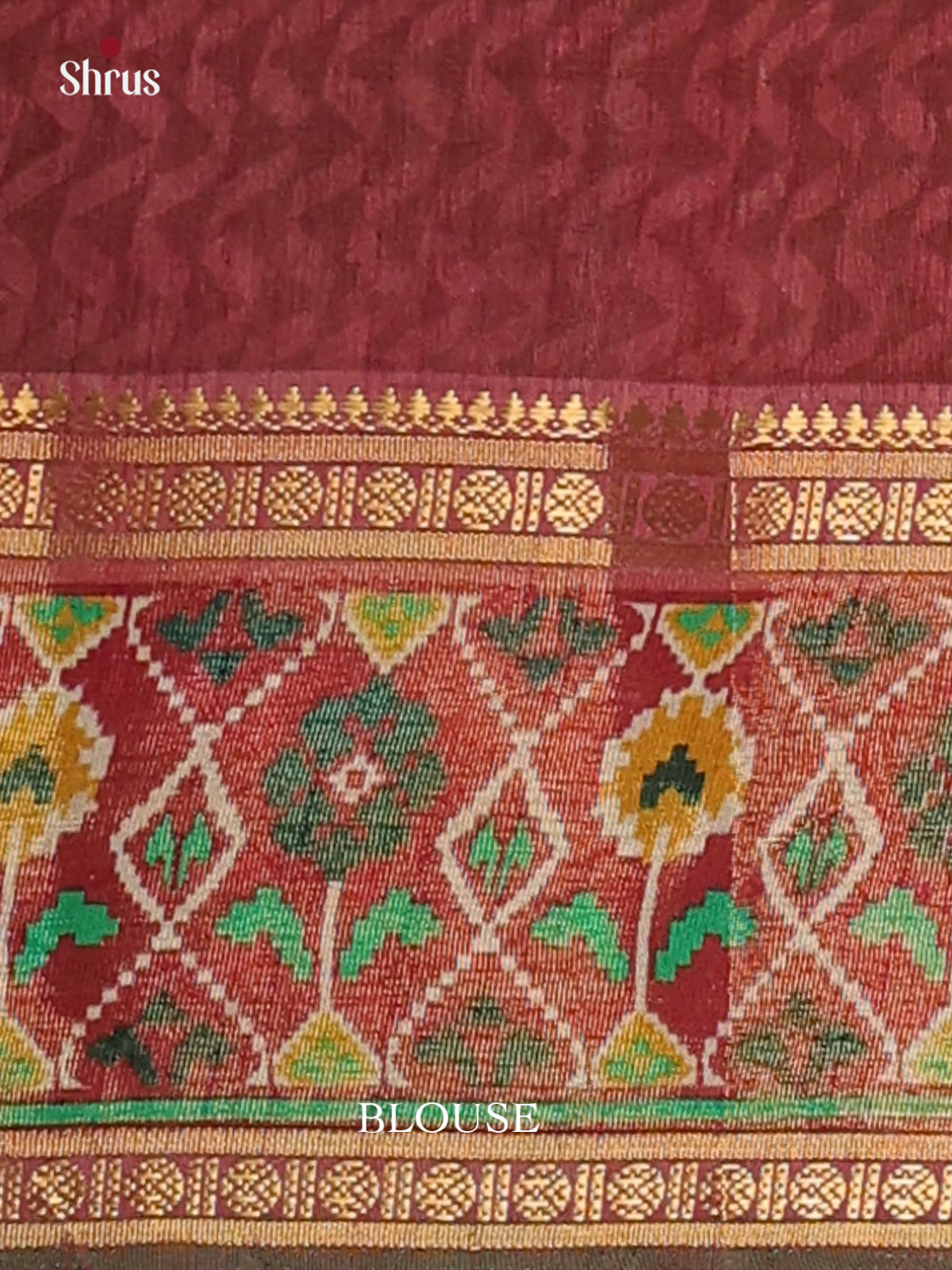 Green & Brown - Semi Patola Saree - Shop on Shrus.com