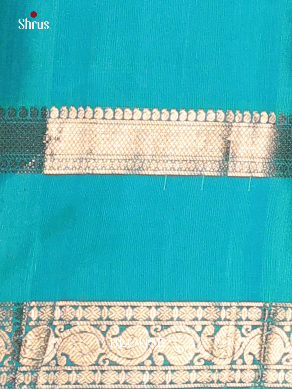 Double Shaded Green & Teal - Soft silk Saree - Shop on Shrus.com