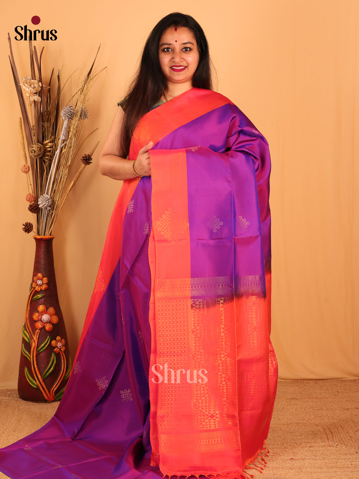 DBS18139- Softsilk-halfpure Saree - Shop on Shrus.com