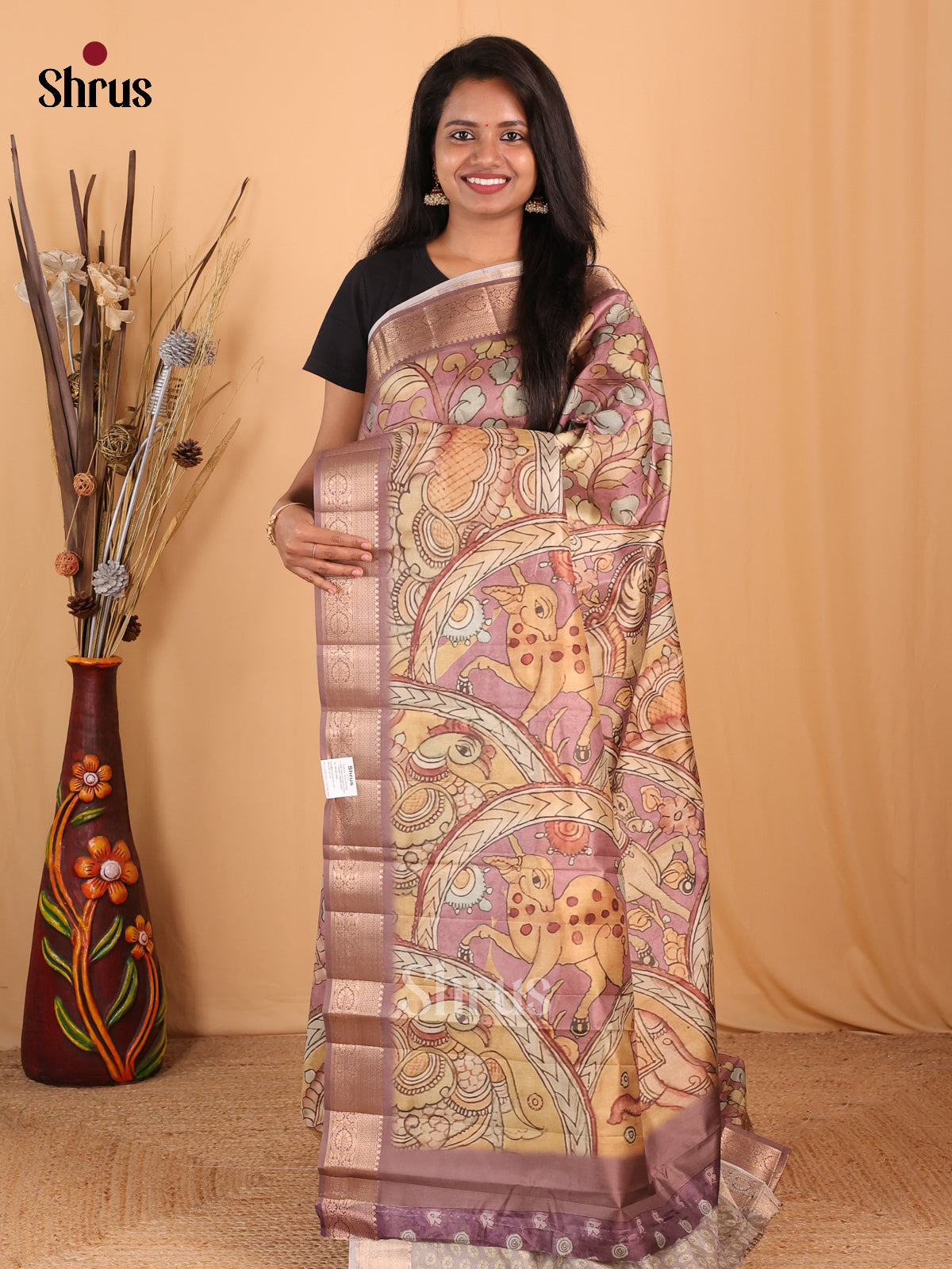 DBS24124 - Chennur-Print Saree - Shop on Shrus.com