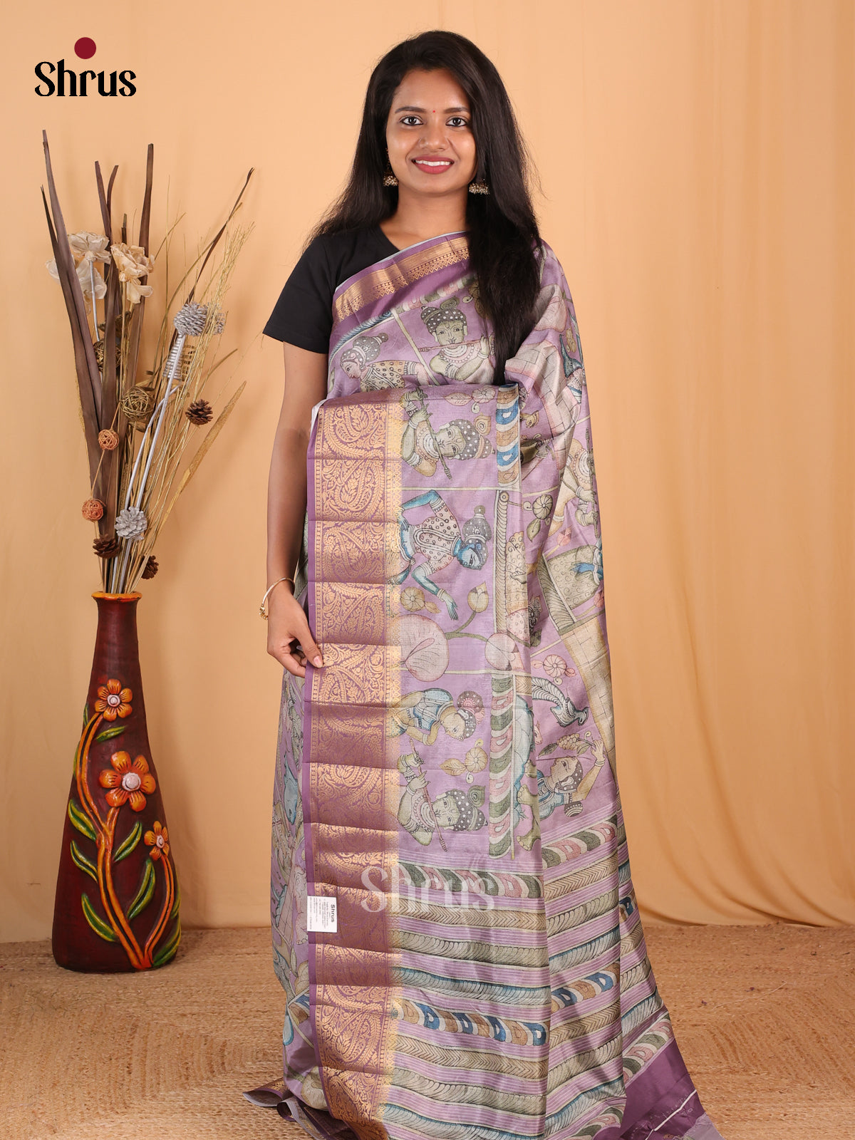 DBS24135 - Chennur-Print Saree - Shop on Shrus.com