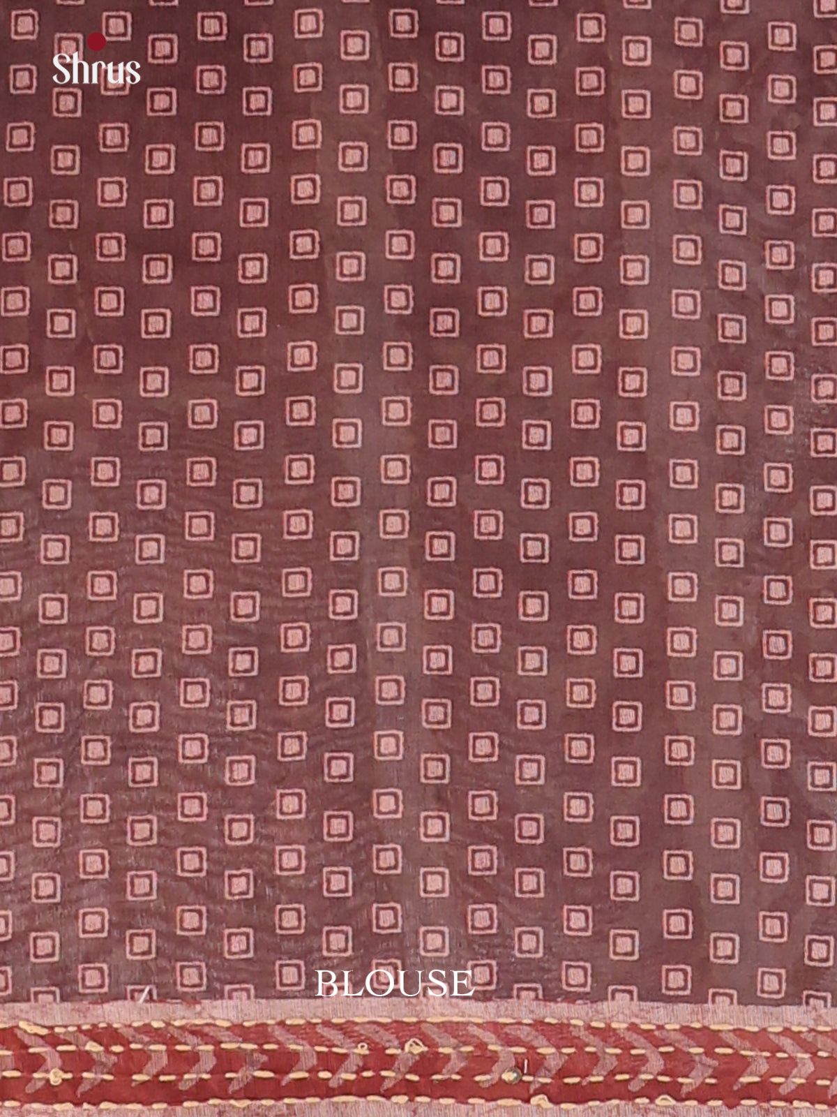 Brown - Semi Kantha Saree - Shop on Shrus.com