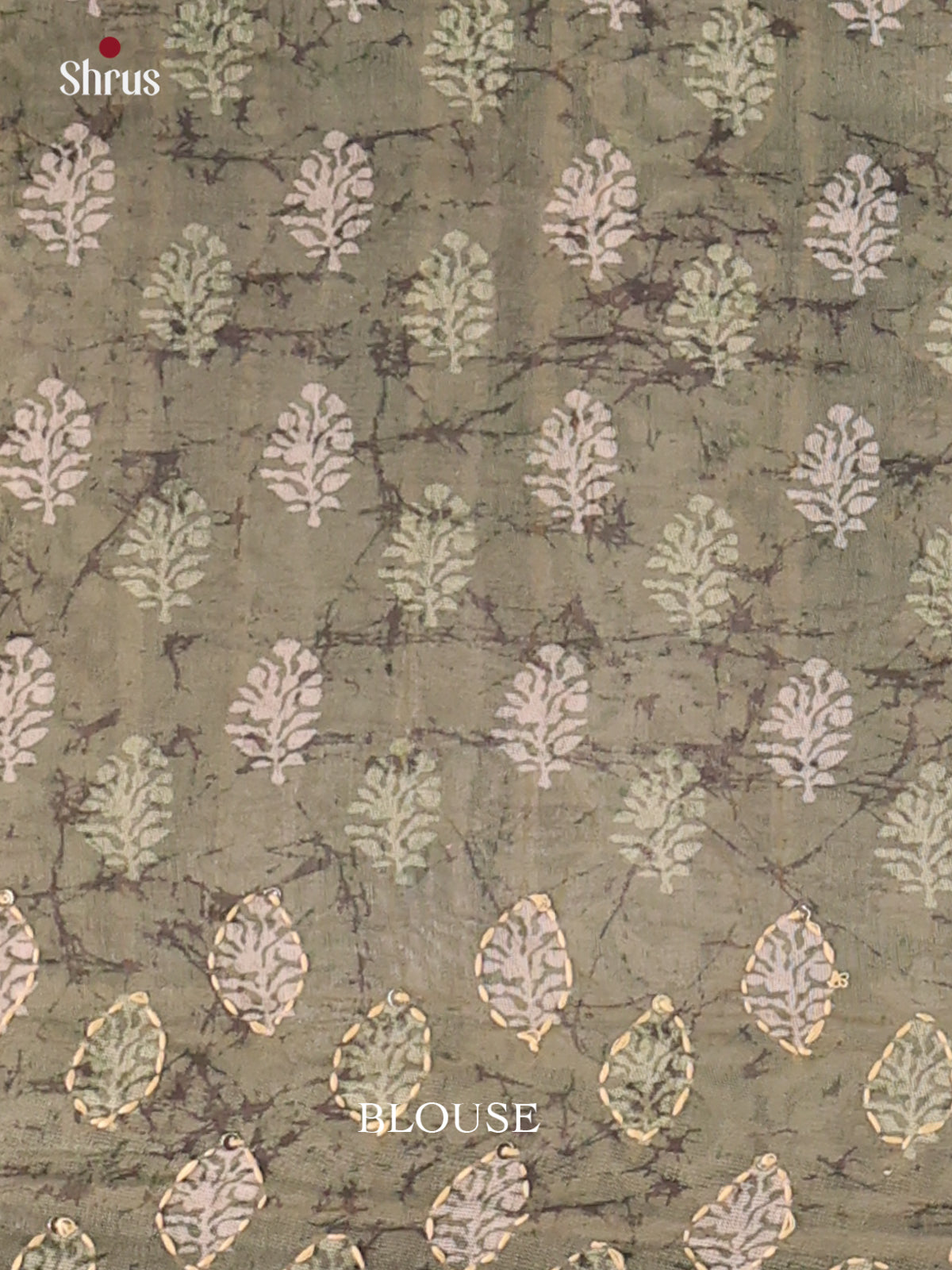 Pastel Green - Semi Kantha Saree - Shop on Shrus.com