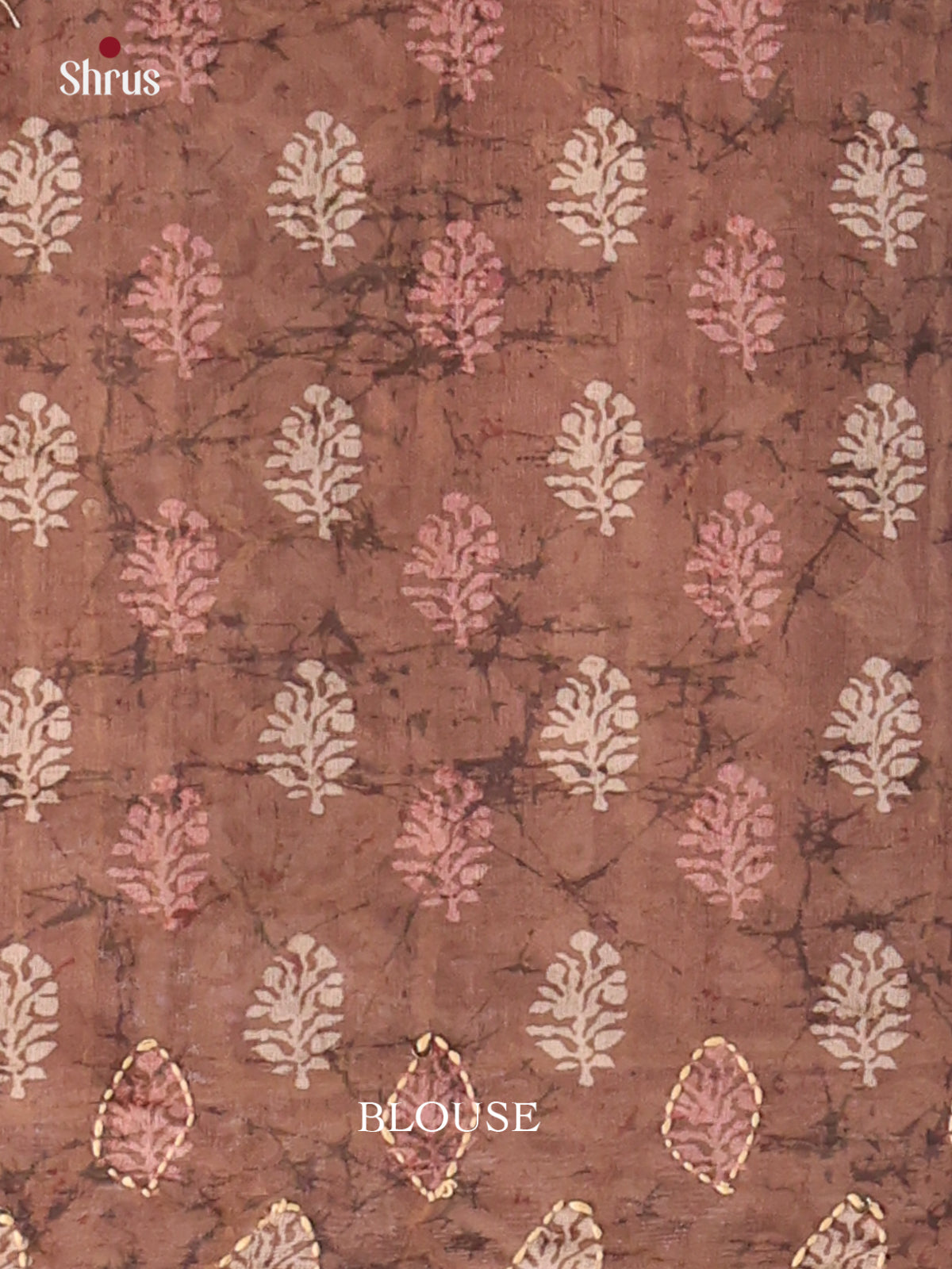 Brown - Semi Kantha Saree - Shop on Shrus.com