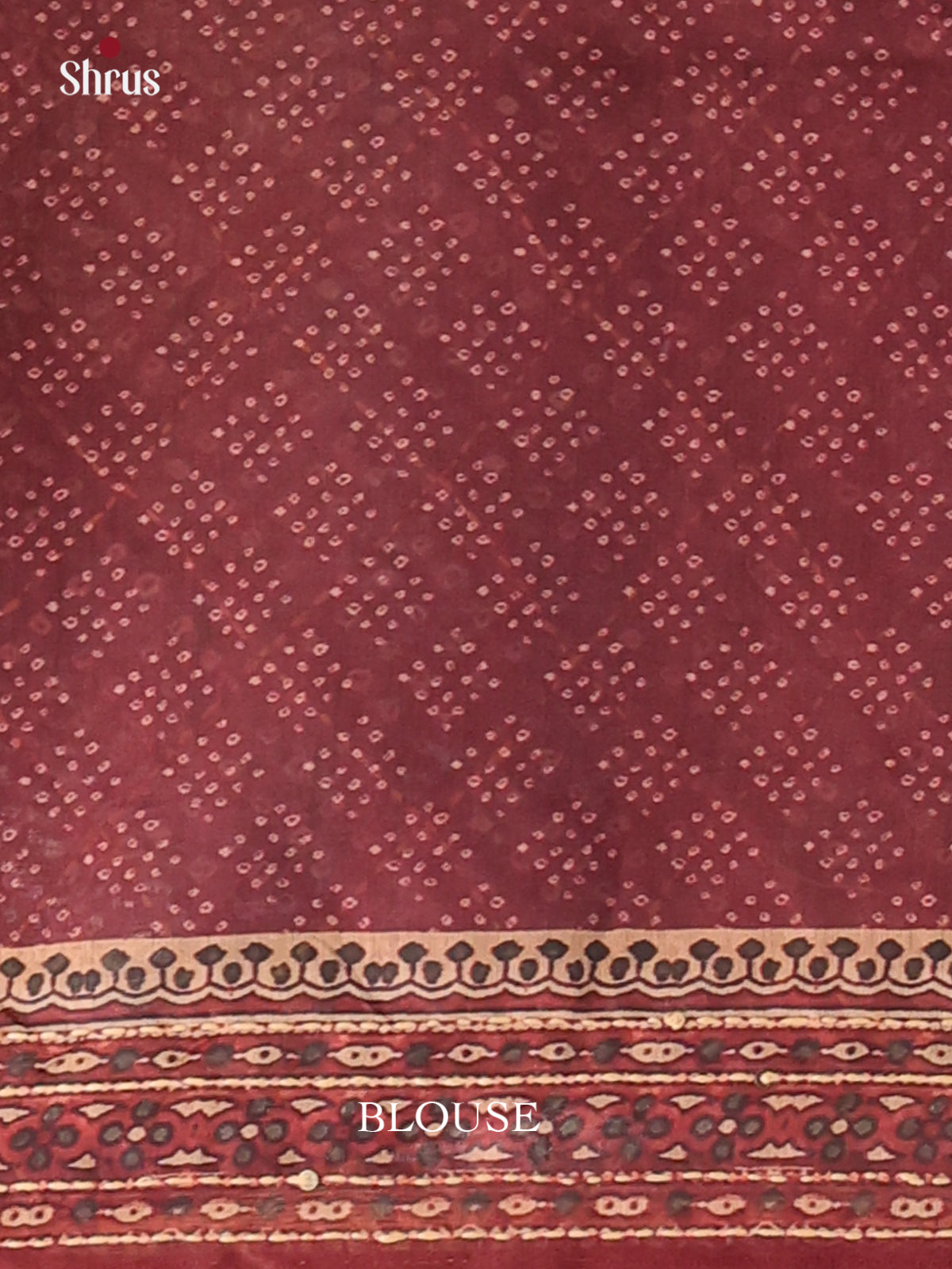 Blue & Maroon - Semi Kantha Saree - Shop on Shrus.com