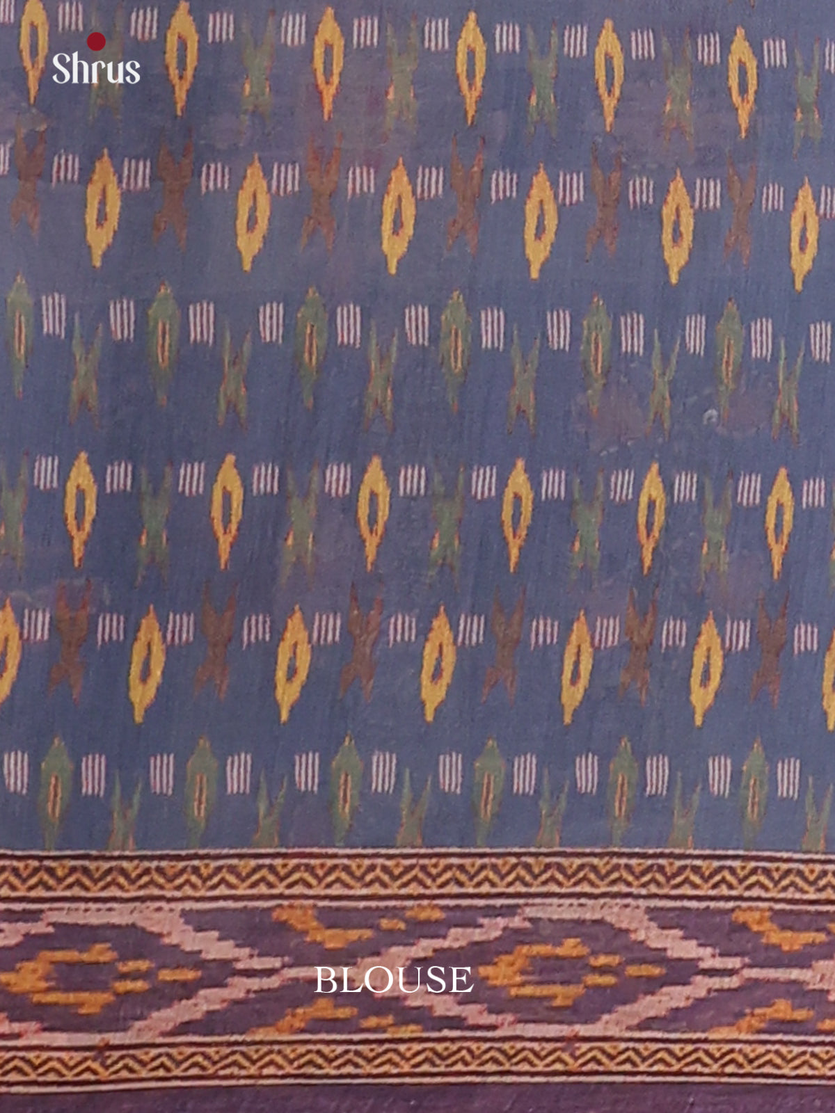 Blue & Purple - Semi Kantha Saree - Shop on Shrus.com