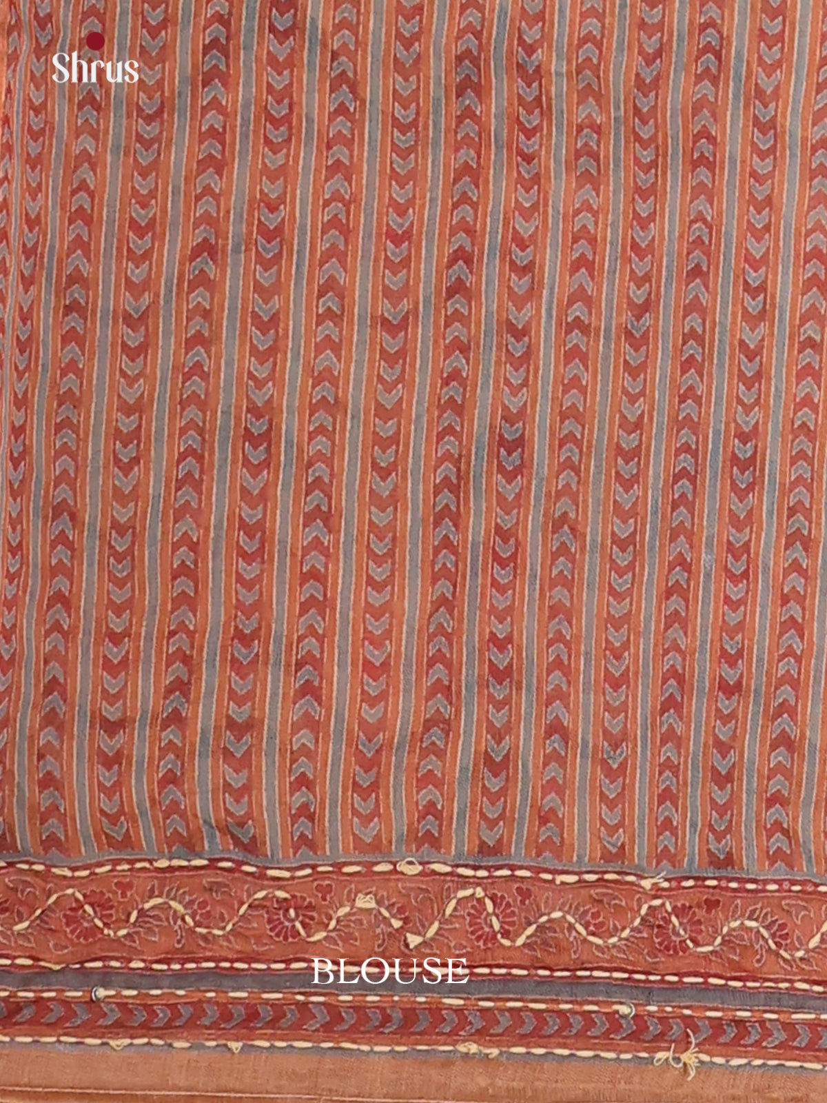 Beige & Brown - Semi Kantha Saree - Shop on Shrus.com