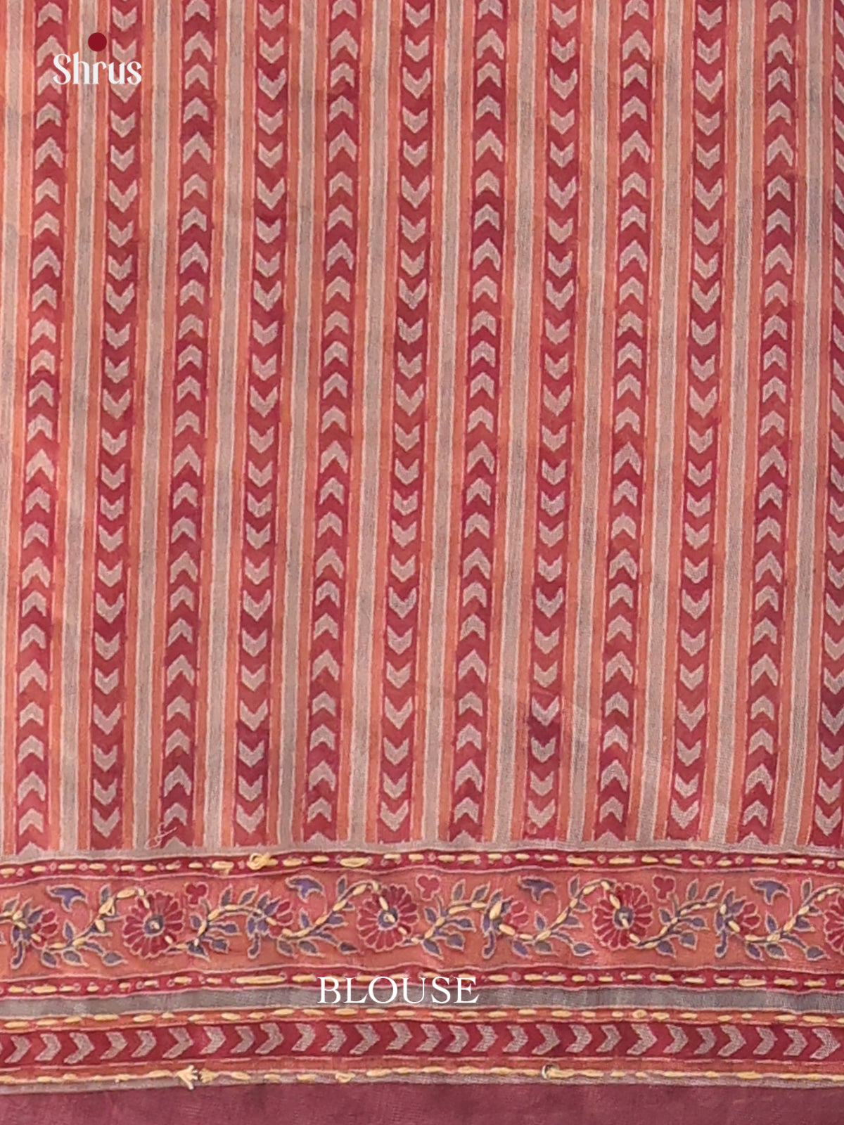 Dusty Brown & Purple - Semi Kantha Saree - Shop on Shrus.com