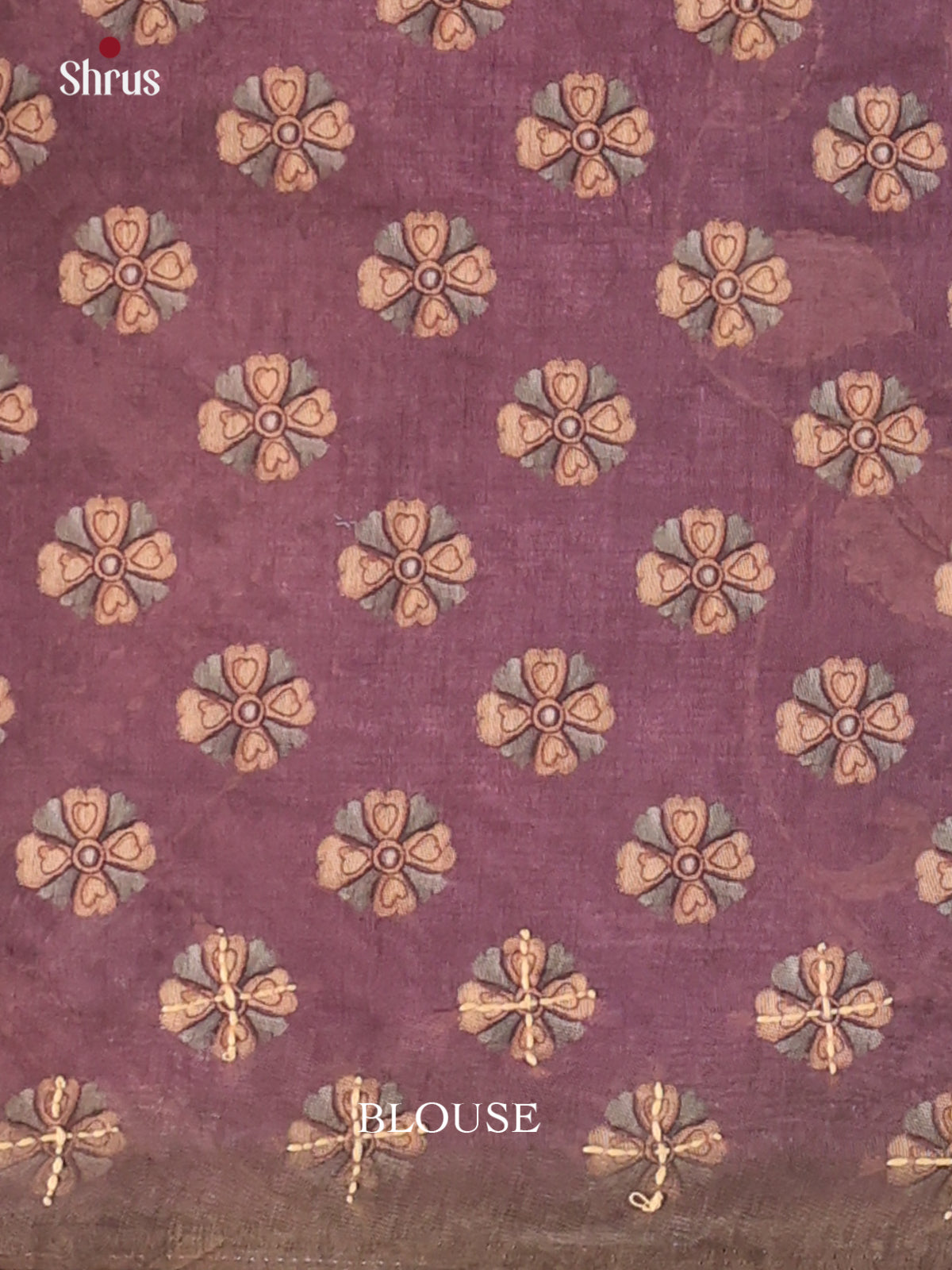 Purple - Semi Kantha Saree - Shop on Shrus.com