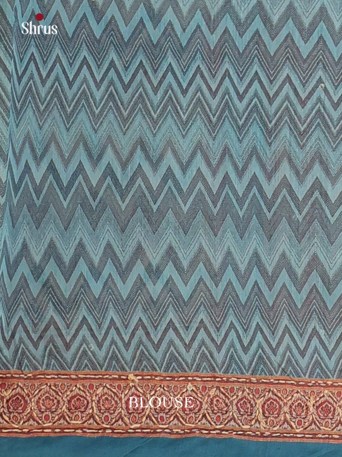 Dusty Pink & Blue- Semi Kantha Saree - Shop on Shrus.com