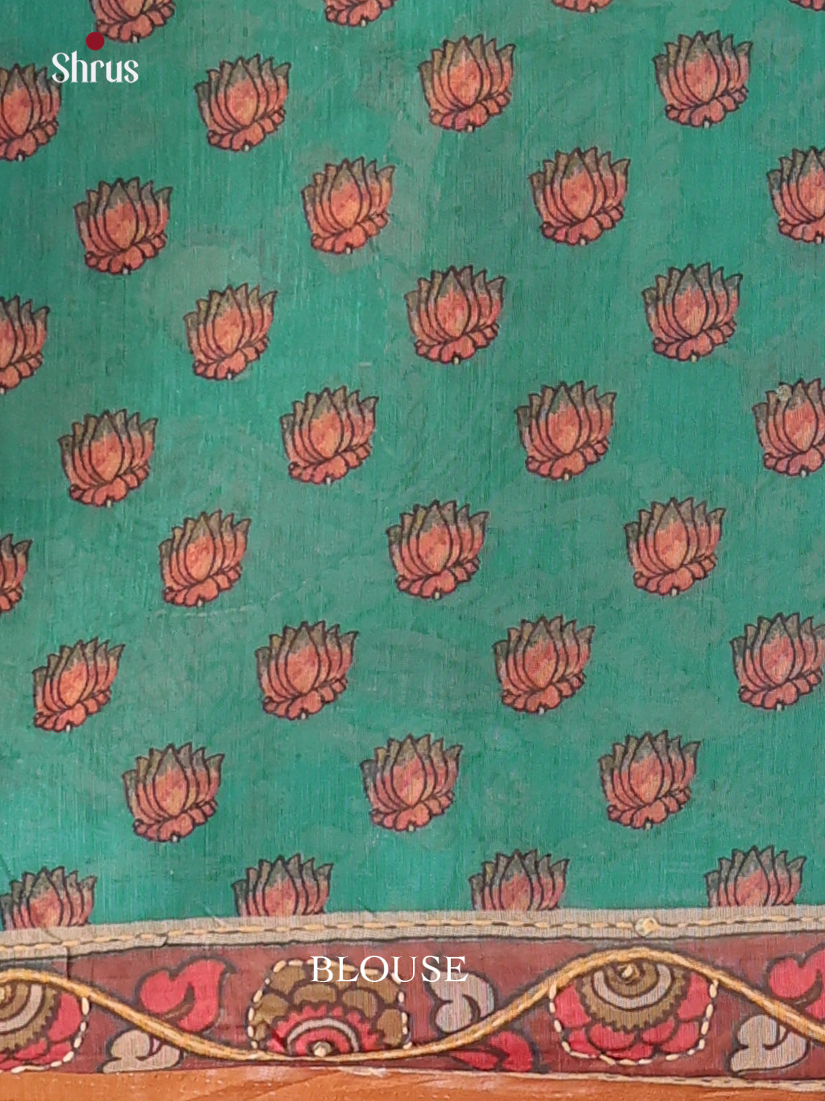 Green & Brown - Semi Kantha Saree - Shop on Shrus.com