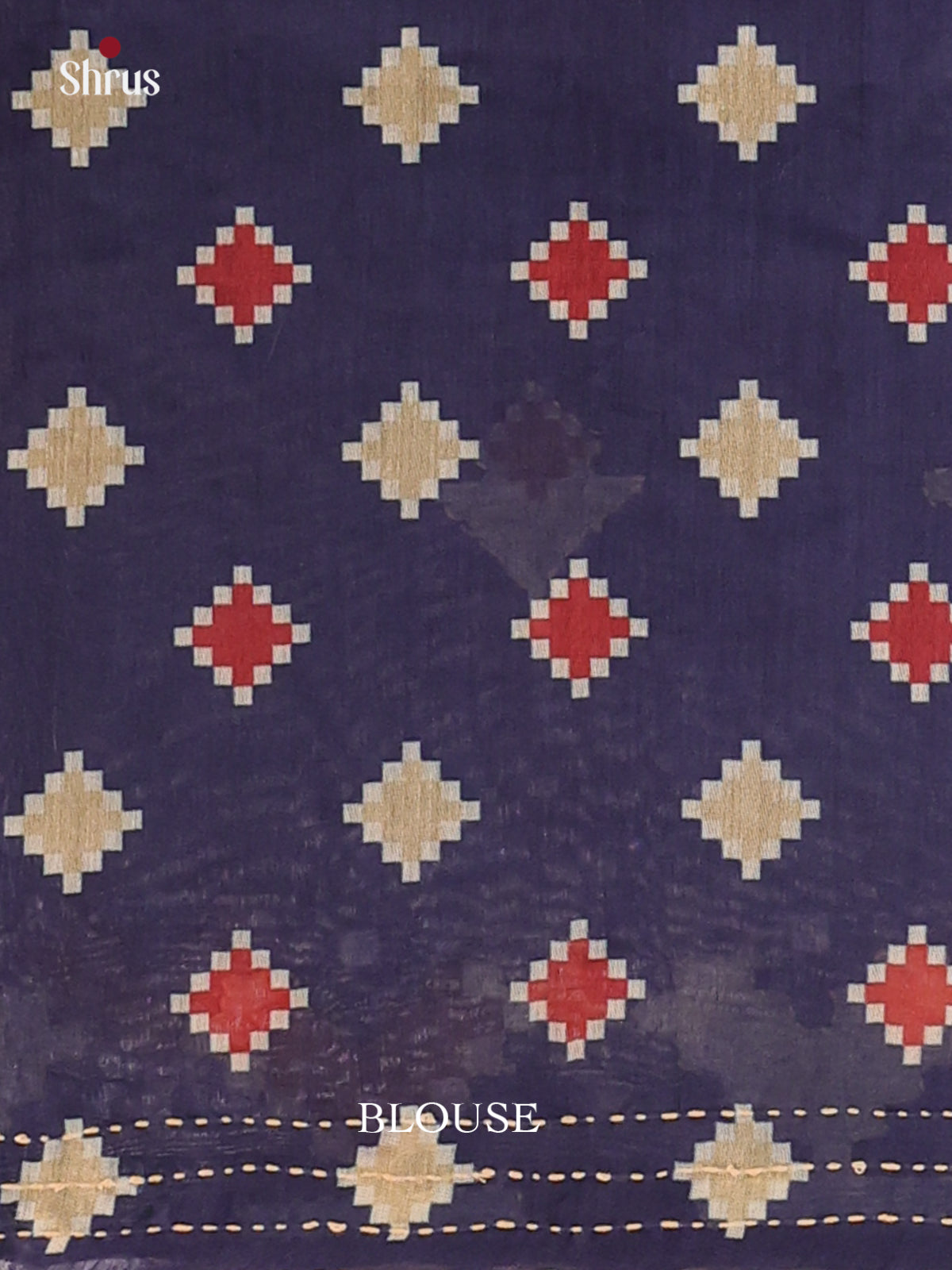 Blue - Semi Kantha Saree - Shop on Shrus.com