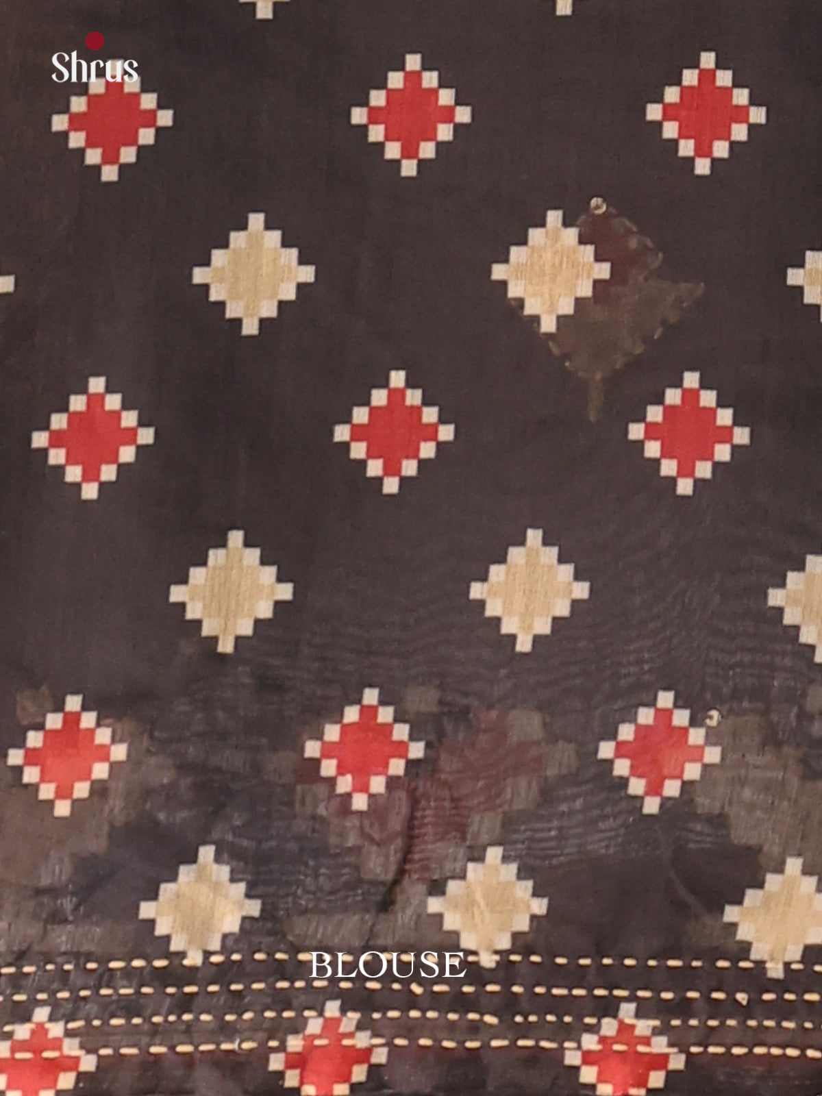 Black- Semi Kantha Saree - Shop on Shrus.com