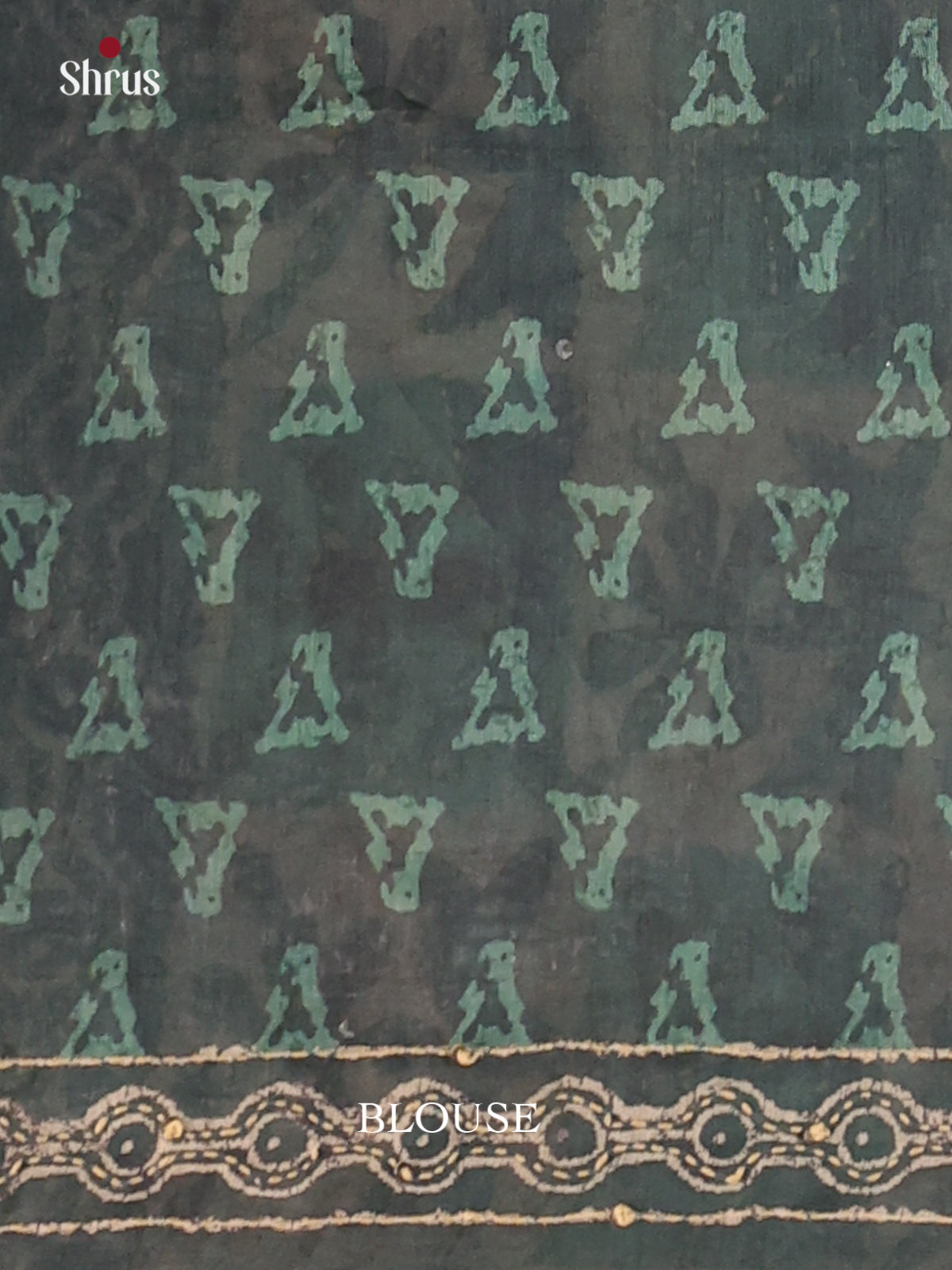 Green - Semi Kantha Saree - Shop on Shrus.com