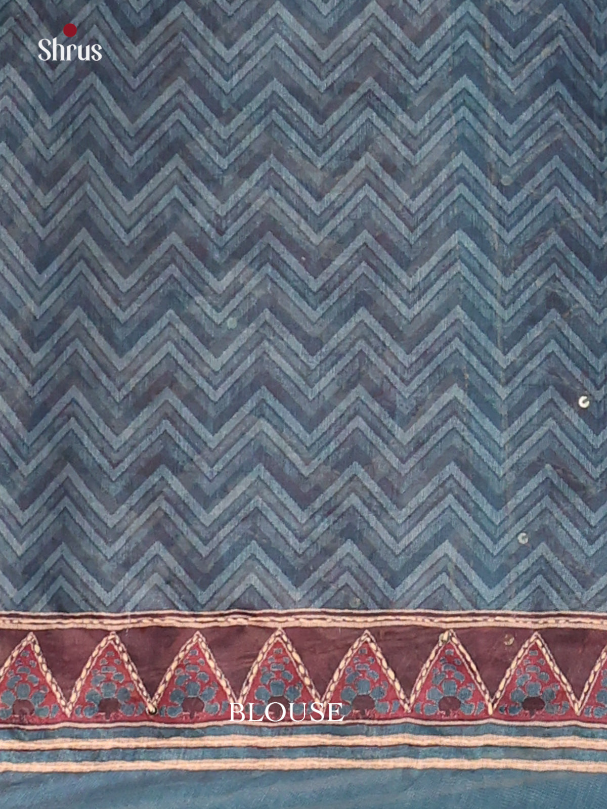 Brown & Blue - Semi Kantha Saree - Shop on Shrus.com