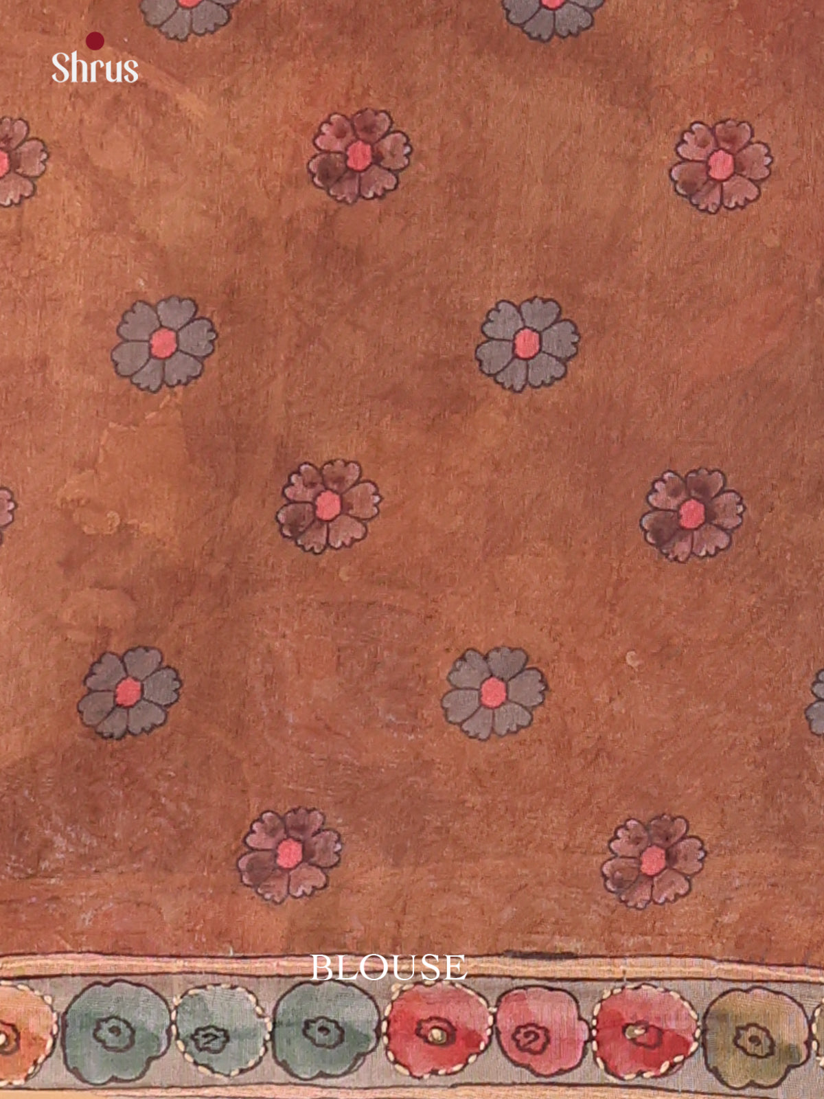 Grey & Brown - Semi Kantha Saree - Shop on Shrus.com