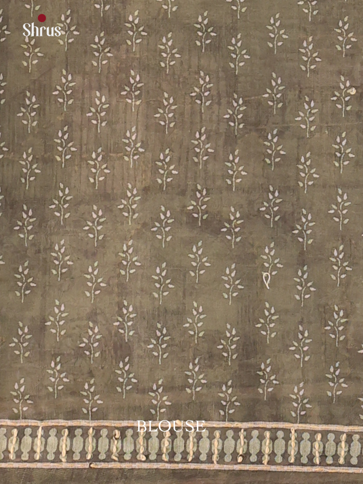 Mint Green - Semi Kantha Saree - Shop on Shrus.com