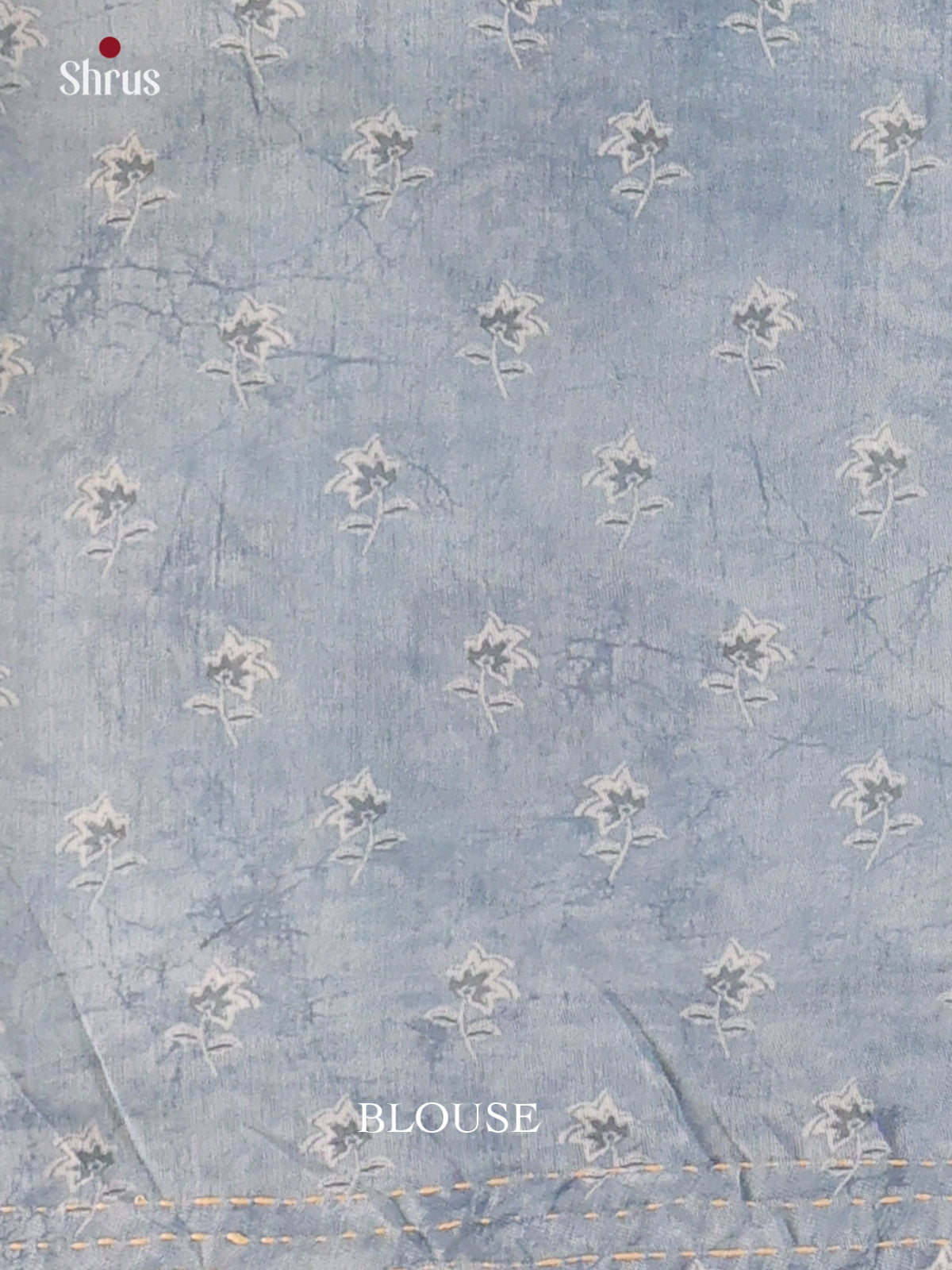 Blue - Semi Kantha Saree - Shop on Shrus.com