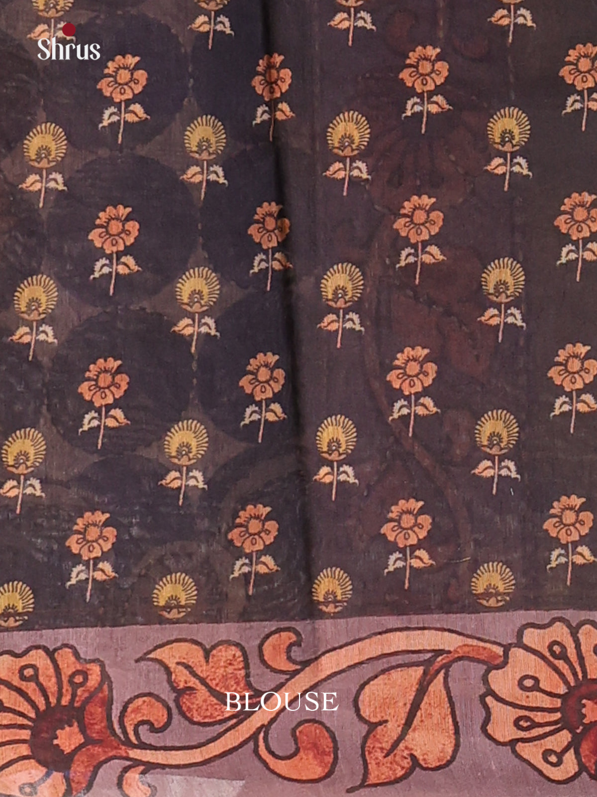 Blue & Purple - Semi Kantha Saree - Shop on Shrus.com