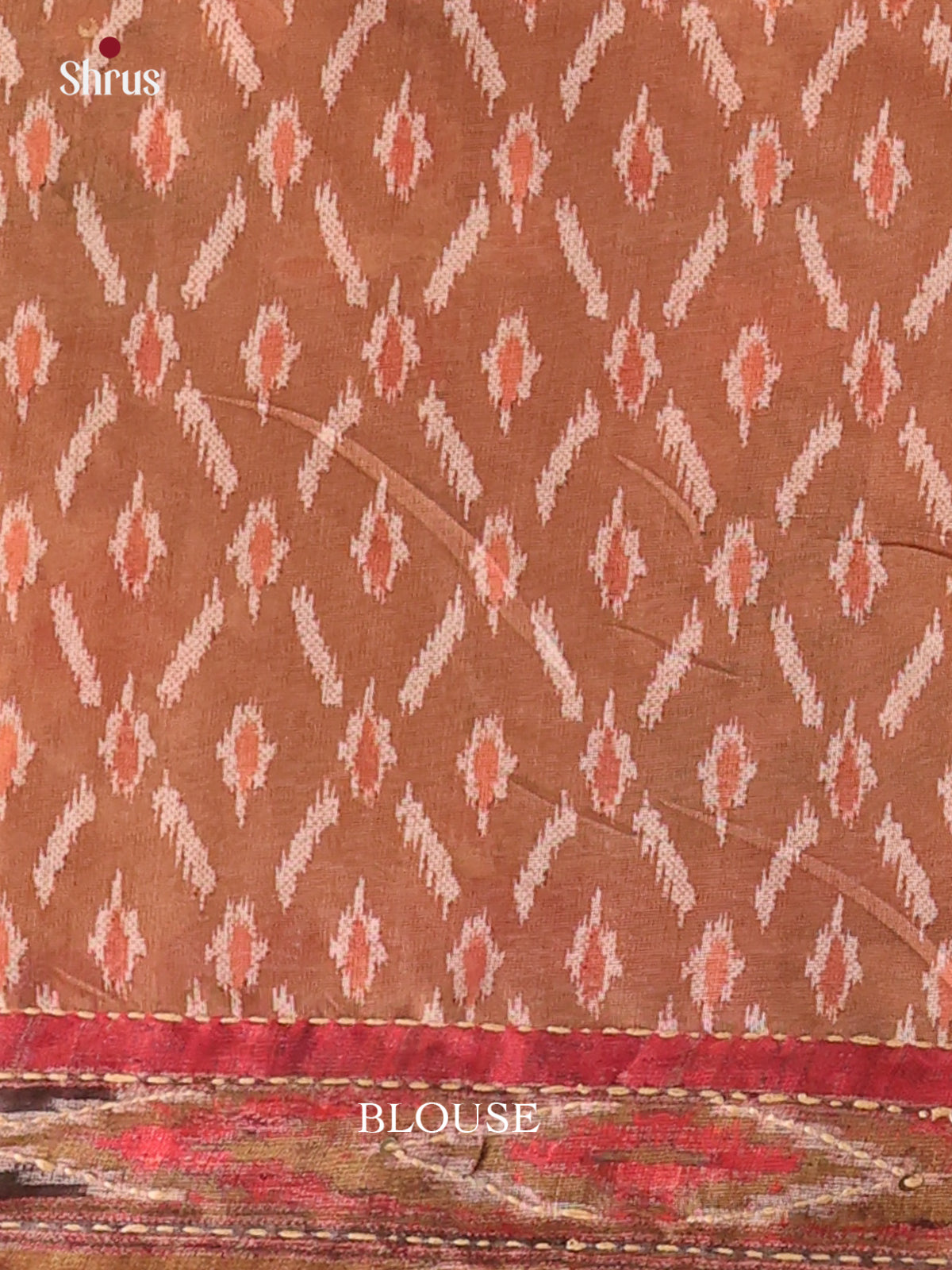 Brown- Semi Kantha Saree - Shop on Shrus.com
