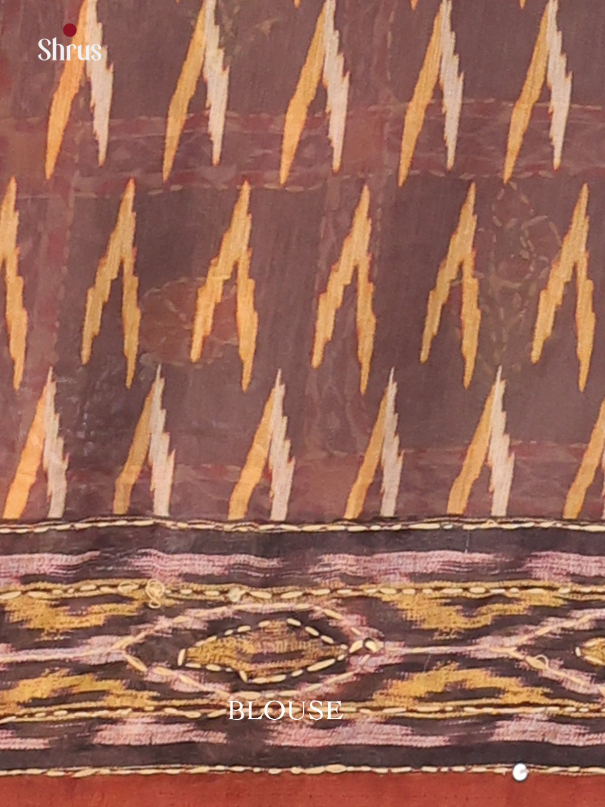 Brown - Semi Kantha Saree - Shop on Shrus.com