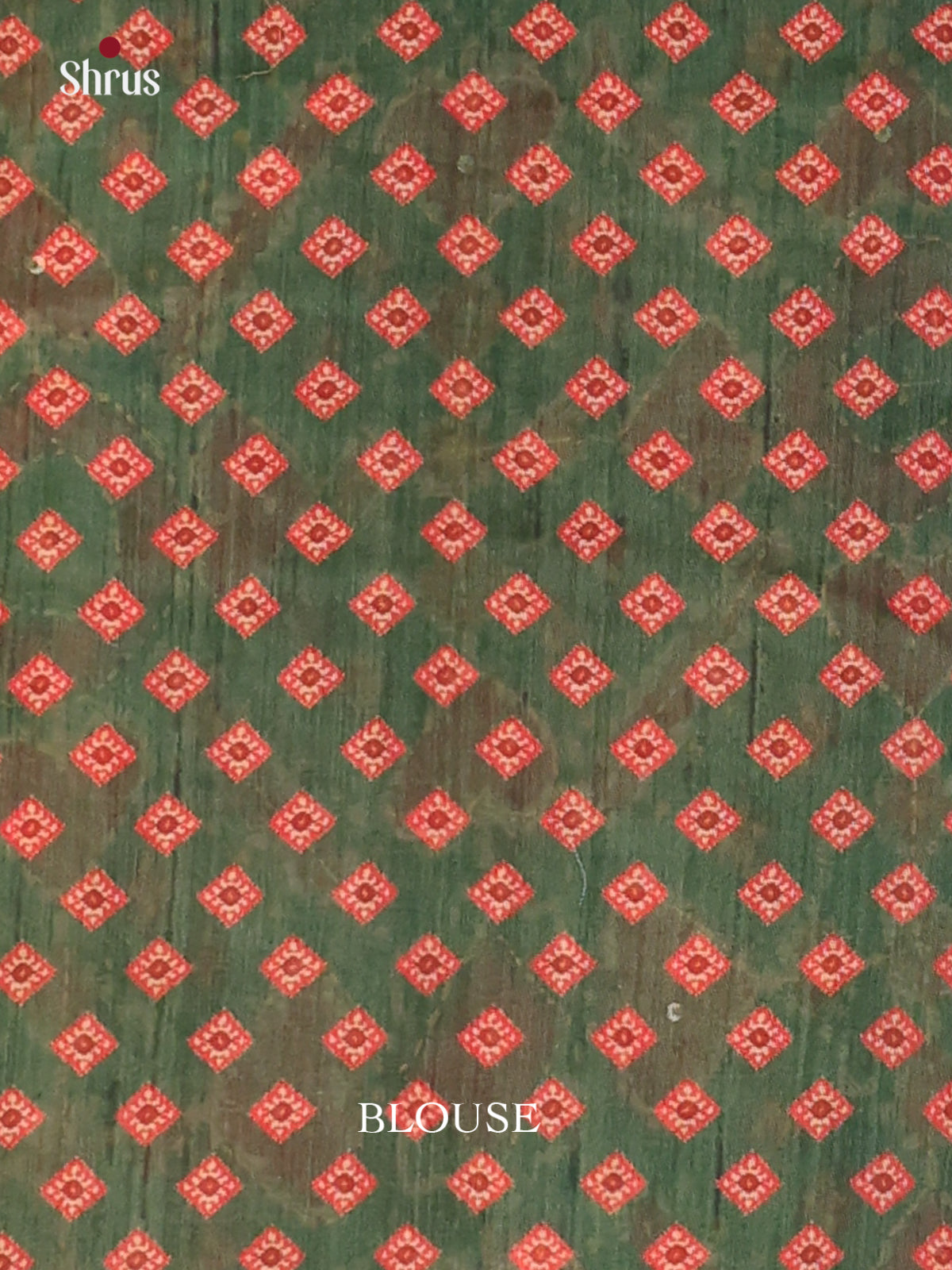 Green & Red- Semi Kantha Saree - Shop on Shrus.com