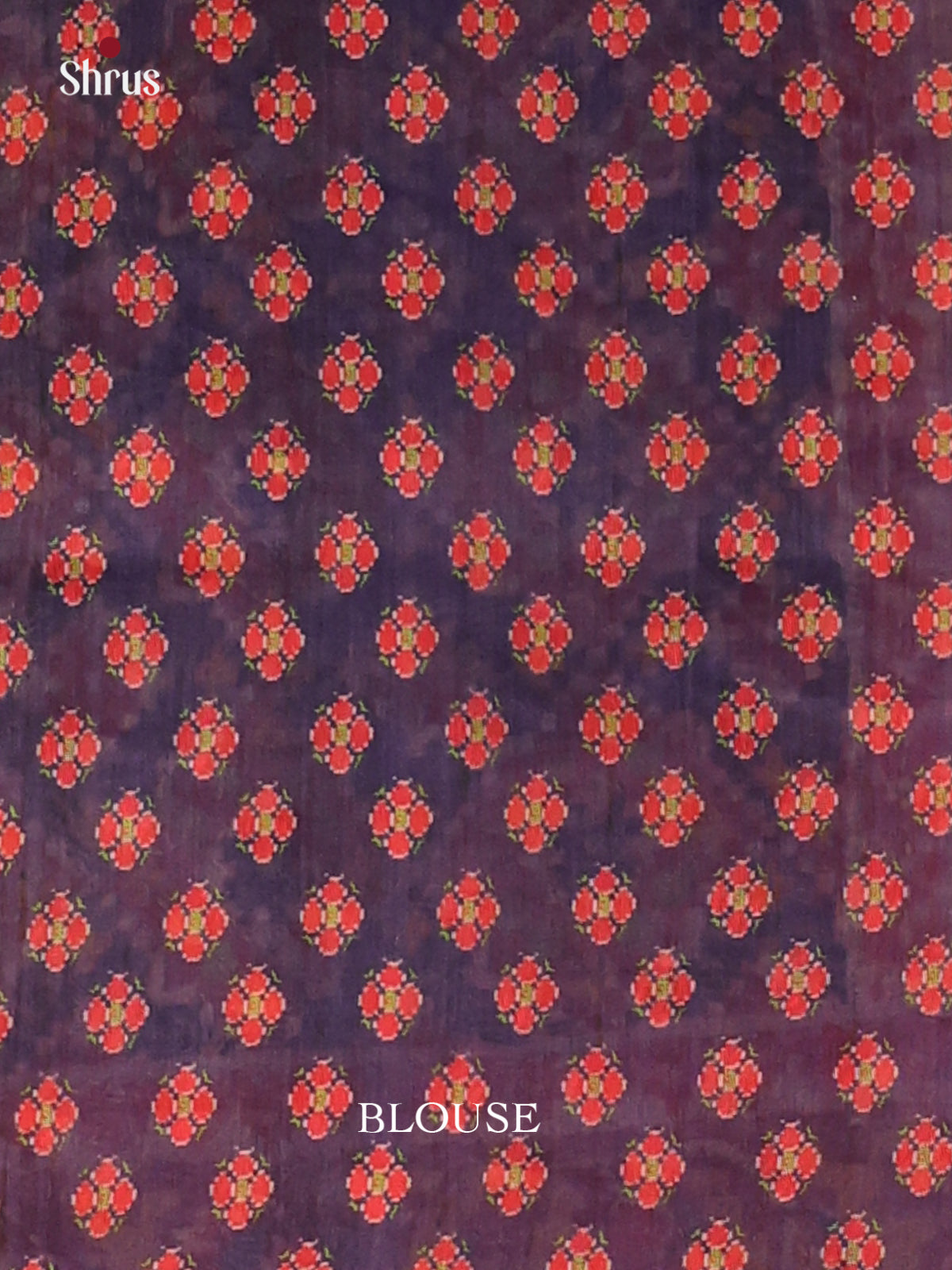 Blue & Red - Semi Kantha Saree - Shop on Shrus.com