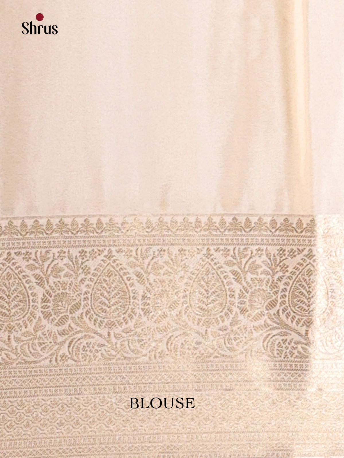 Cream(Single Tone) - Mysoresilk-halfpure Saree - Shop on Shrus.com