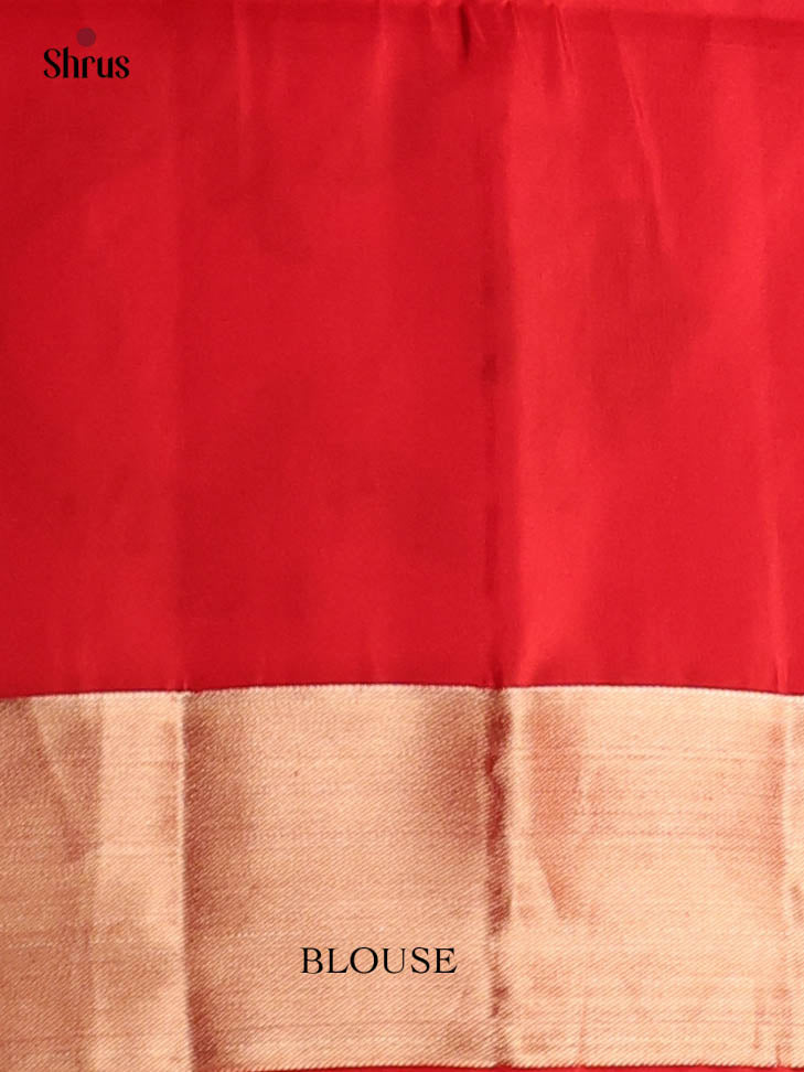 Dazzling Red Soft Silk Saree With Floral Nestling Zari Brocade & Meenakari Touch - Shop on Shrus.com