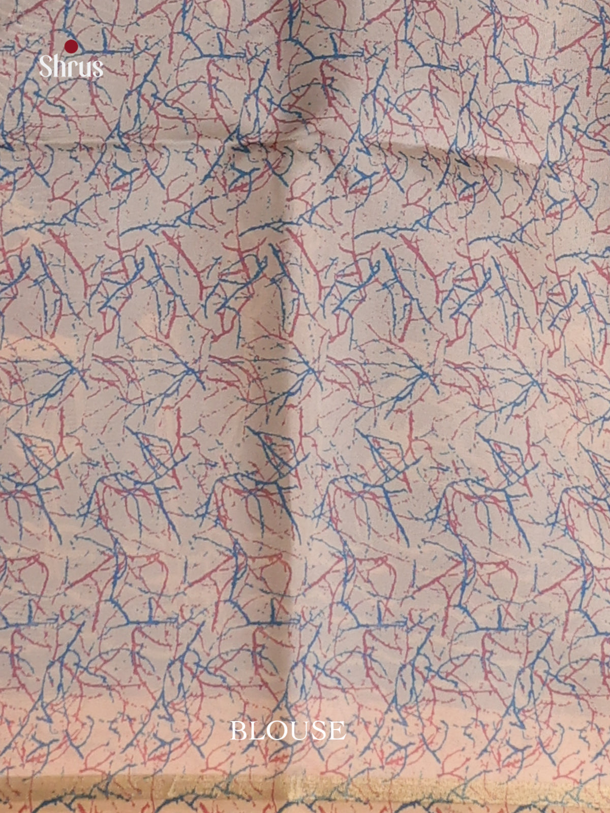 Blue & Cream - Champa semitussar Saree - Shop on Shrus.com