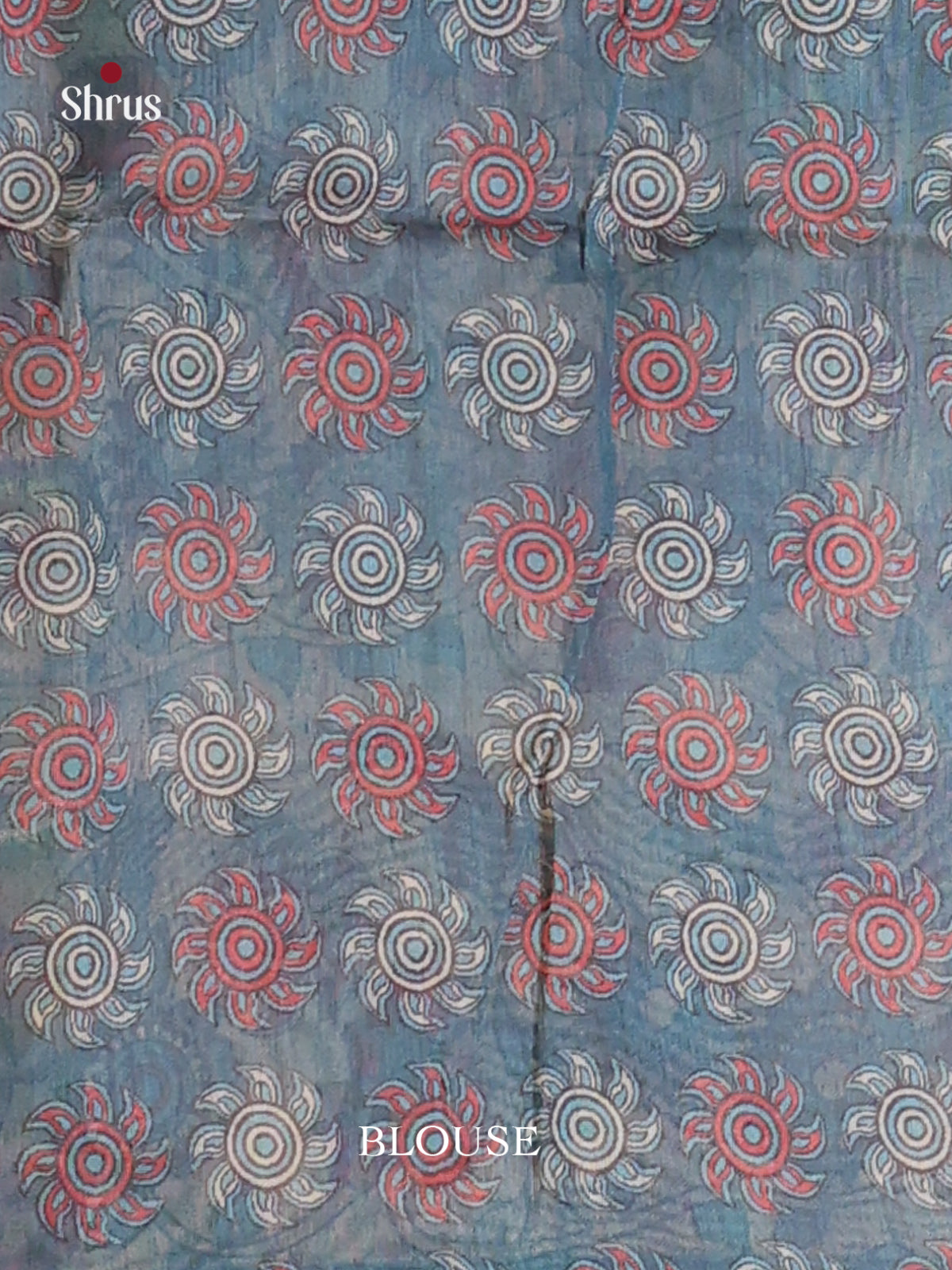 Blue & Cream - Champa semitussar Saree - Shop on Shrus.com