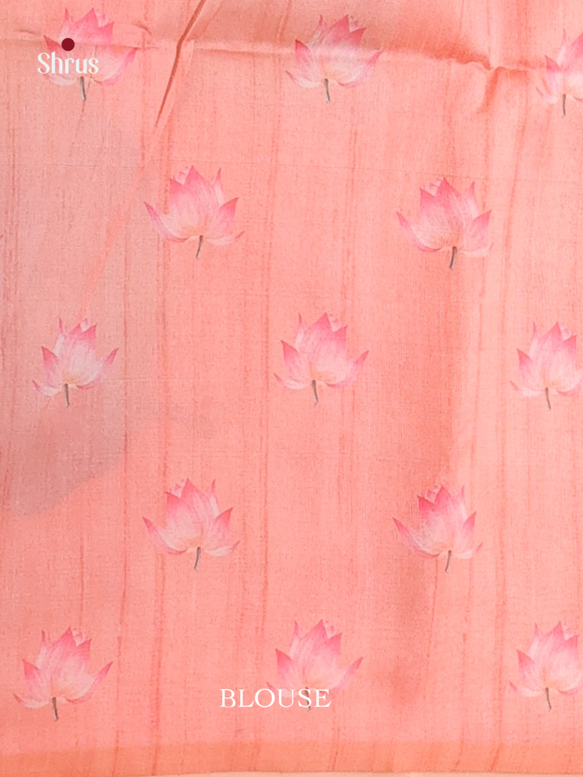 Cream & Peach - Champa semitussar Saree - Shop on Shrus.com