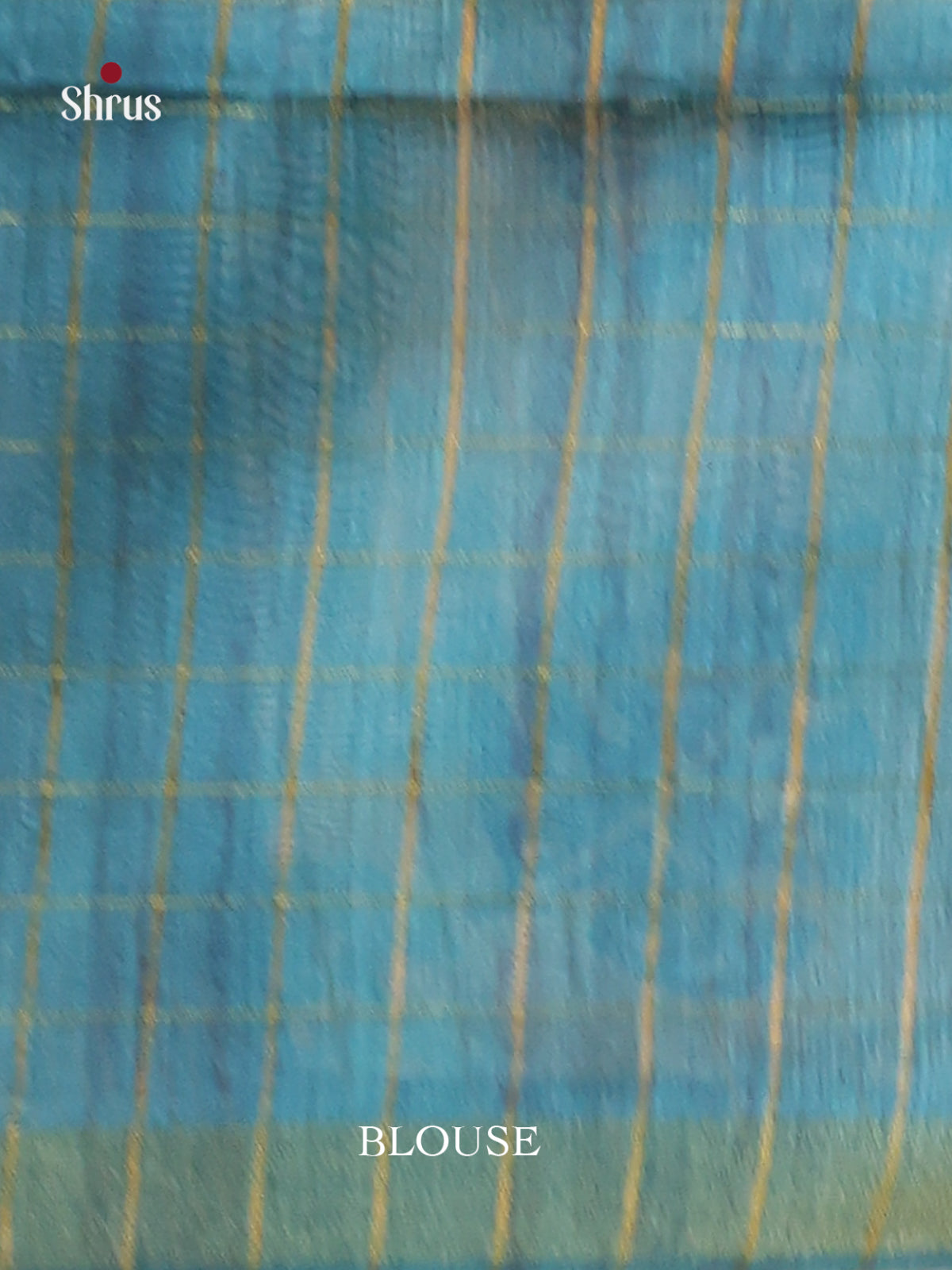 Cream & Blue - Champa semitussar Saree - Shop on Shrus.com