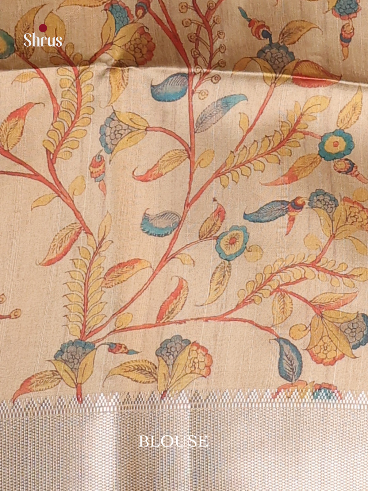 Green & Beige - Champa semitussar Saree - Shop on Shrus.com