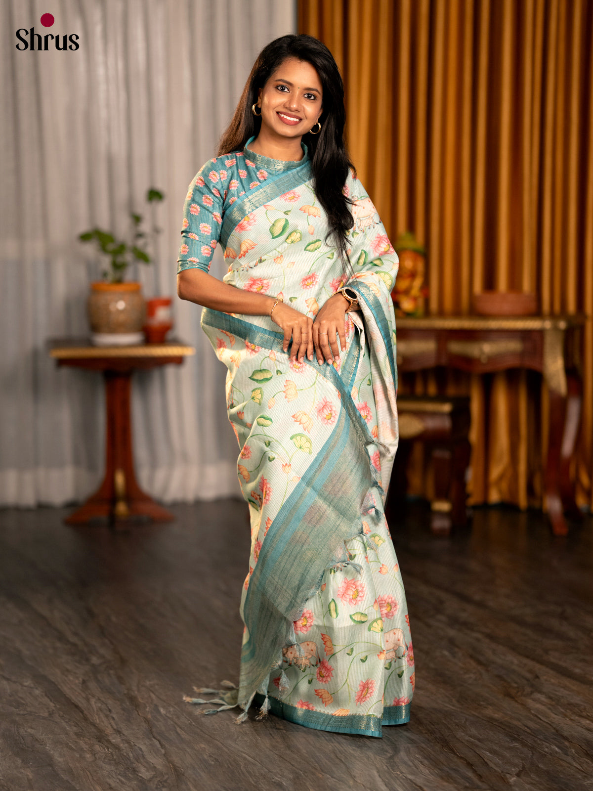 DCS01173 - Champa semitussar Saree - Shop on Shrus.com