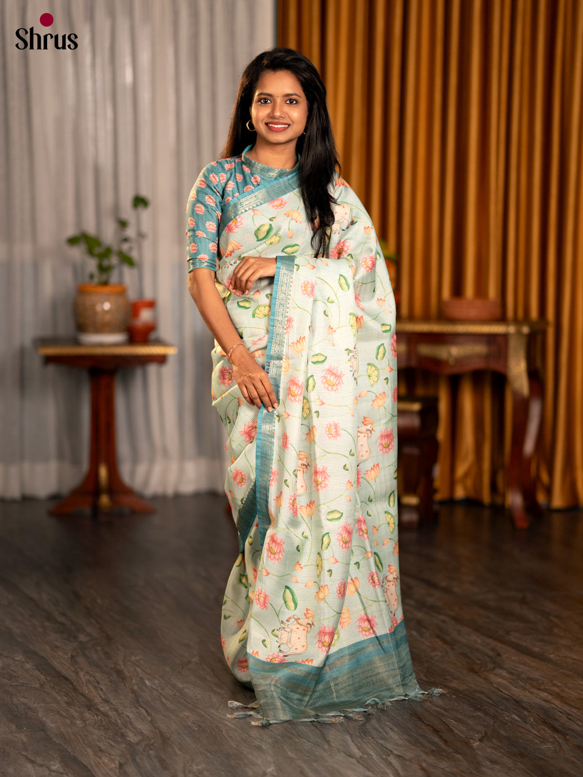 DCS01173 - Champa semitussar Saree - Shop on Shrus.com
