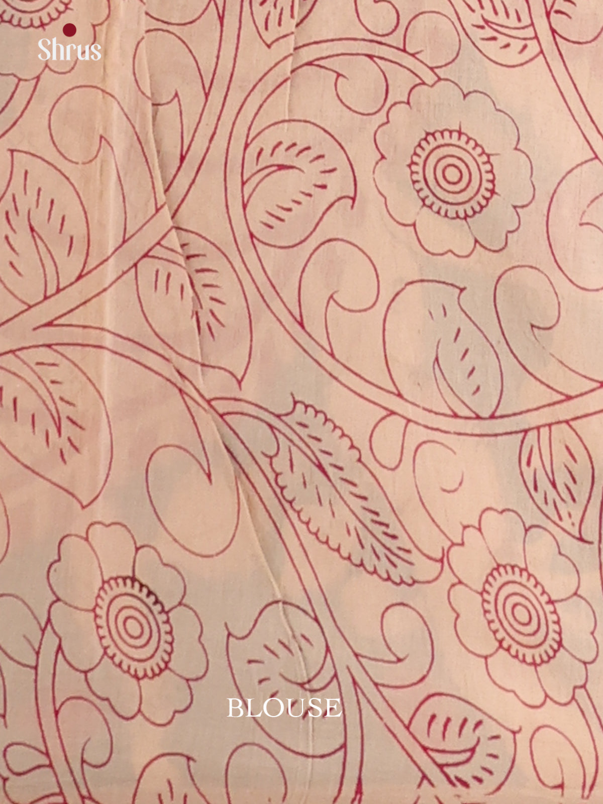 Blue & Pink - kalamkari-cotton Saree - Shop on Shrus.com