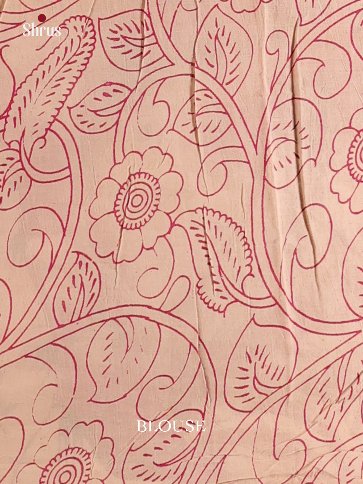 Cream & Pink - kalamkari-cotton Saree - Shop on Shrus.com