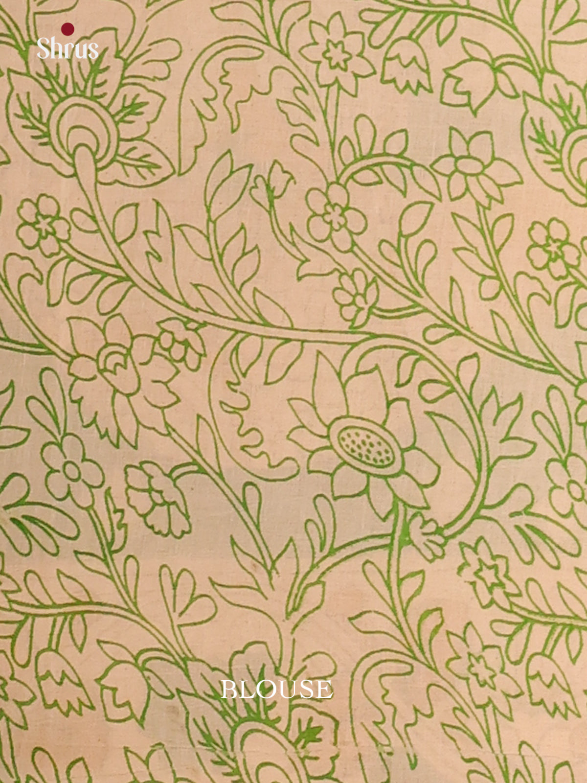 Green & Cream - kalamkari-cotton Saree - Shop on Shrus.com